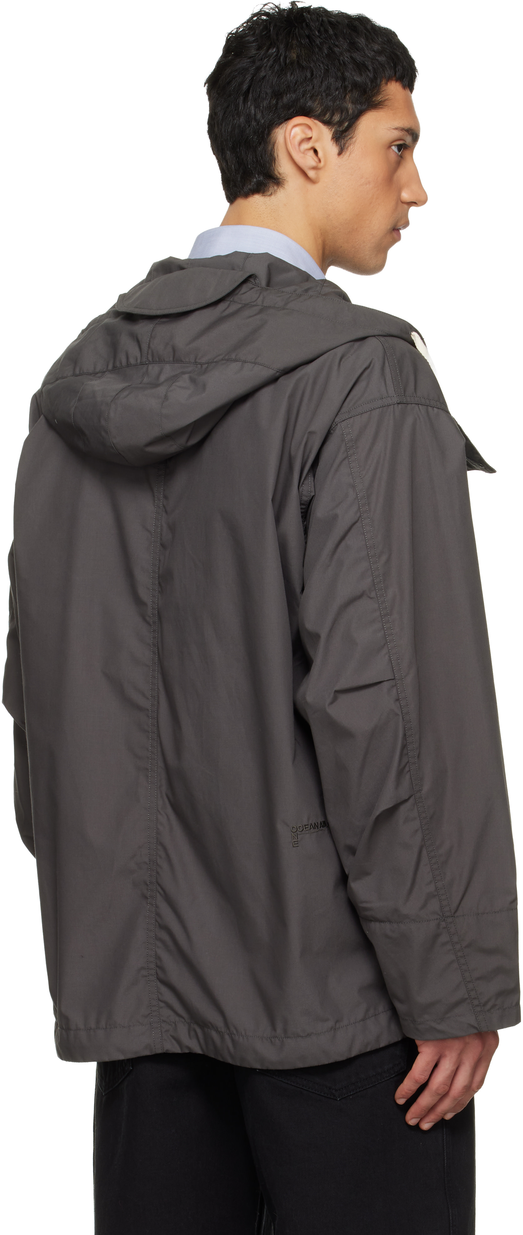 nanamica - 그레이 후드 데크 재킷