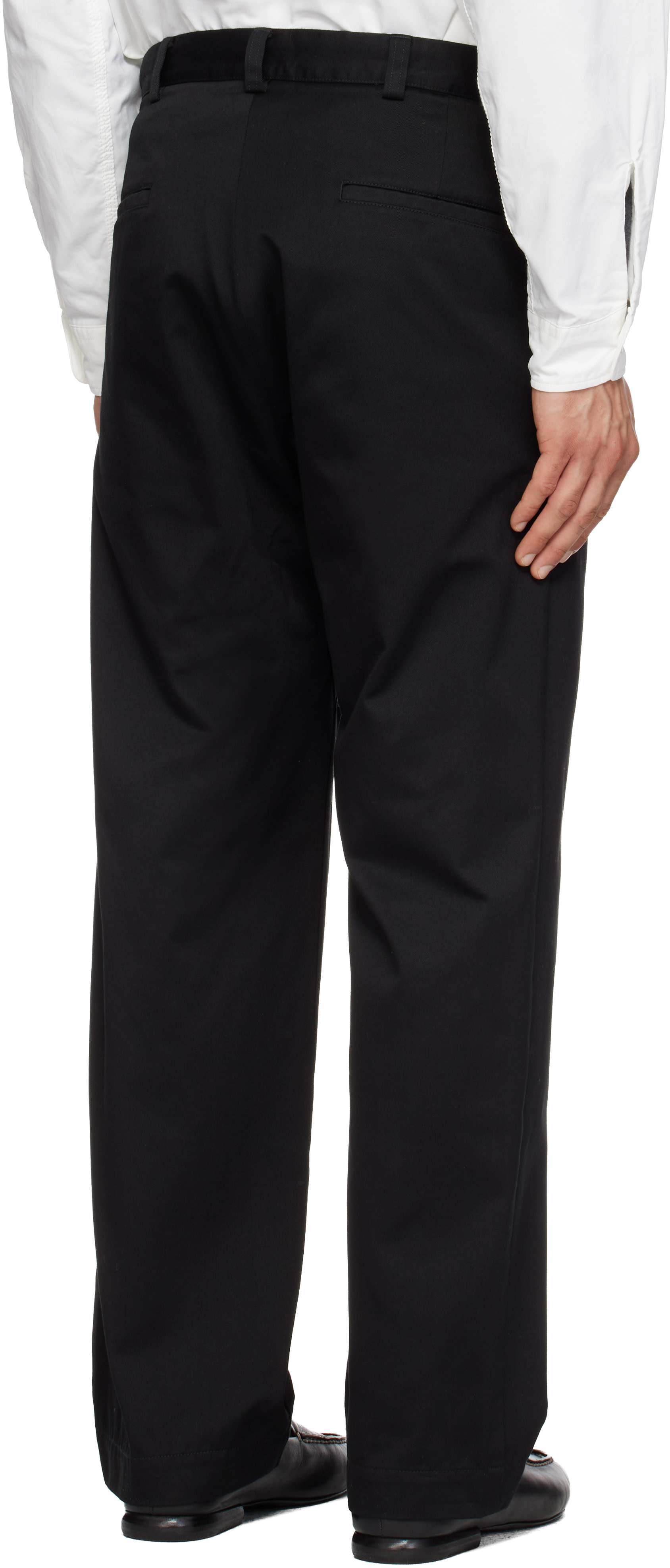 nanamica: Black Wide Straight Chino Trousers | SSENSE