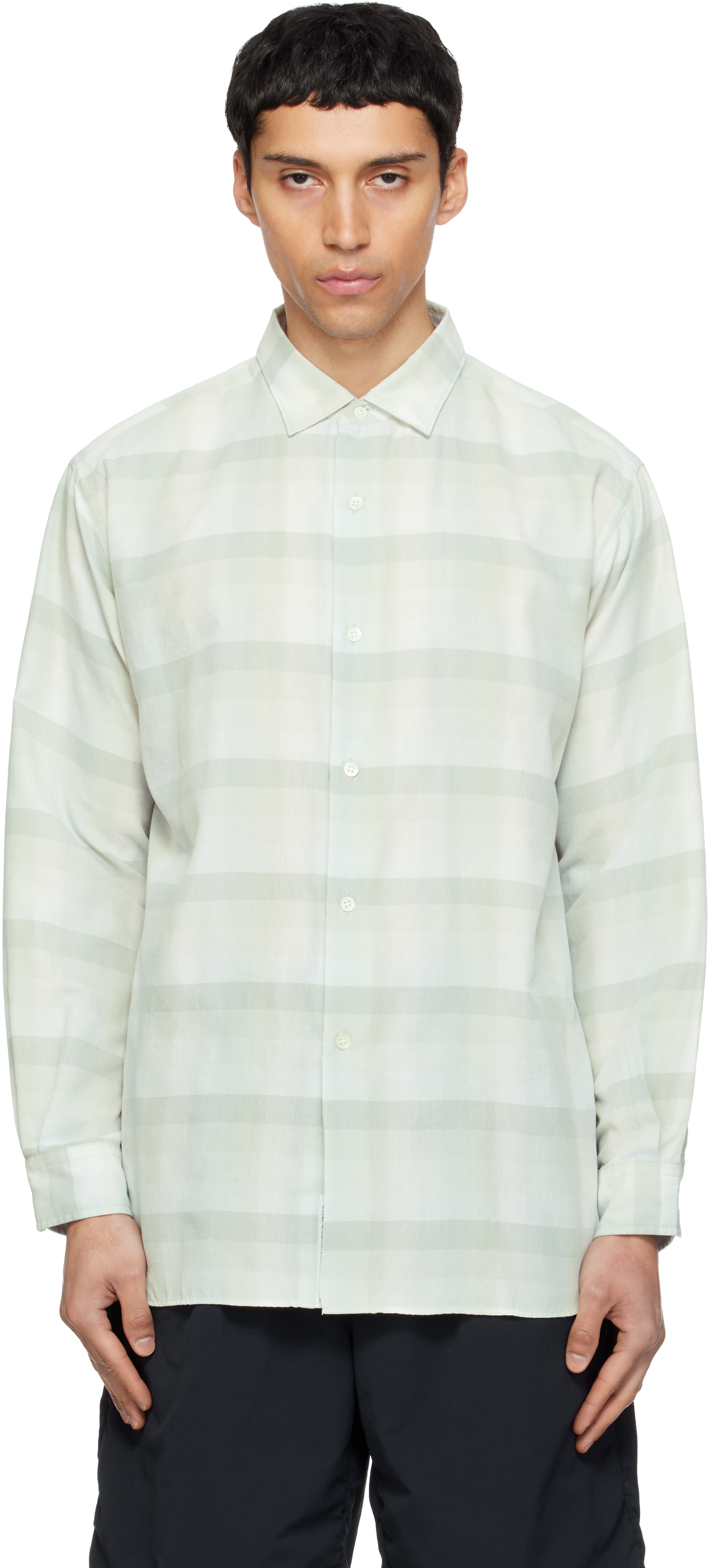 nanamica - Green Regular Collar Wind Shirt