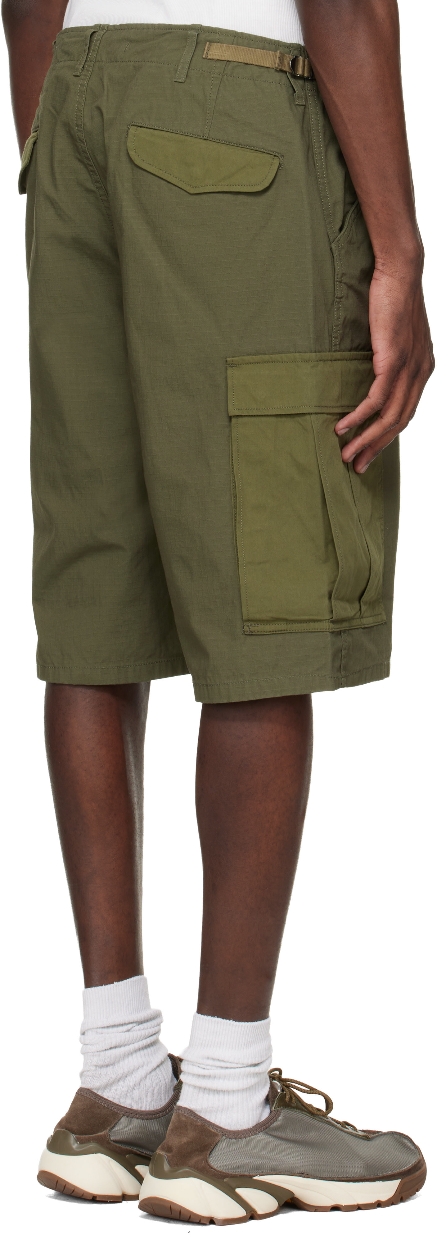 nanamica: Khaki Ripstop Cargo Shorts | SSENSE China