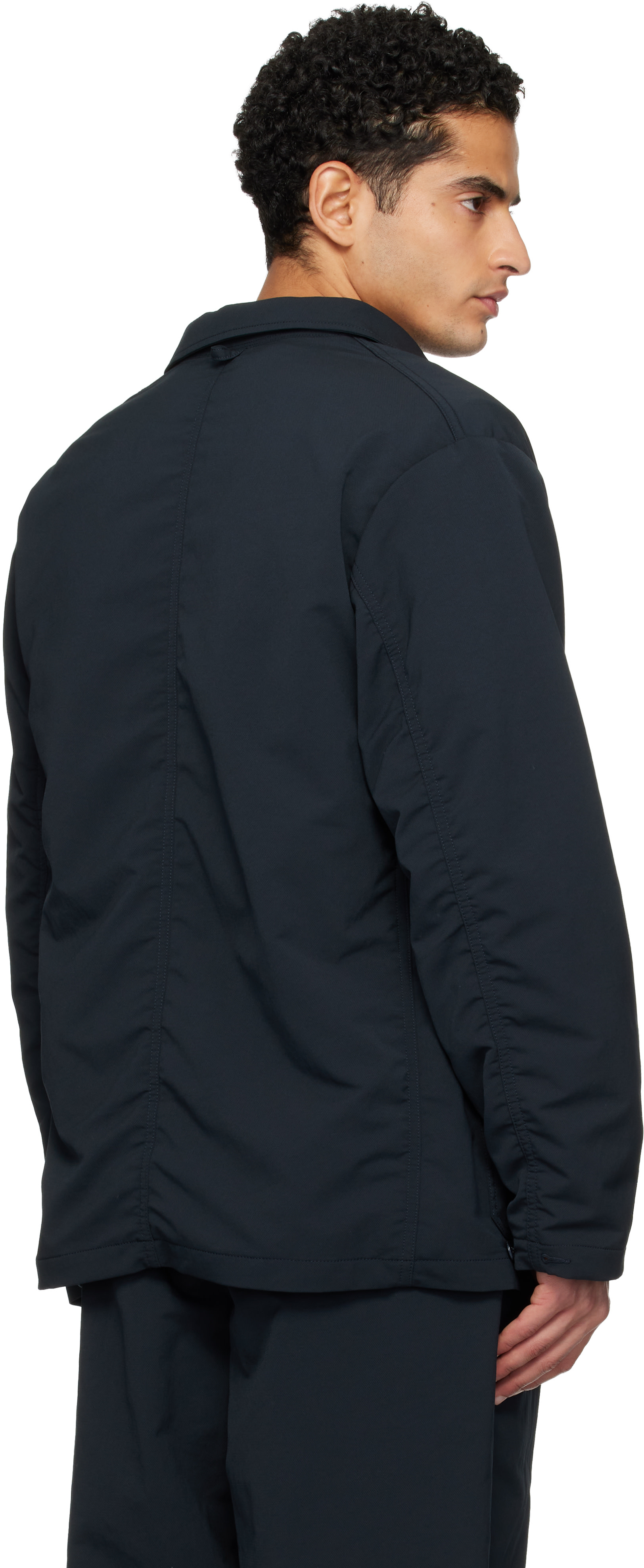 nanamica: Navy ALPHADRY Club Blazer | SSENSE Canada