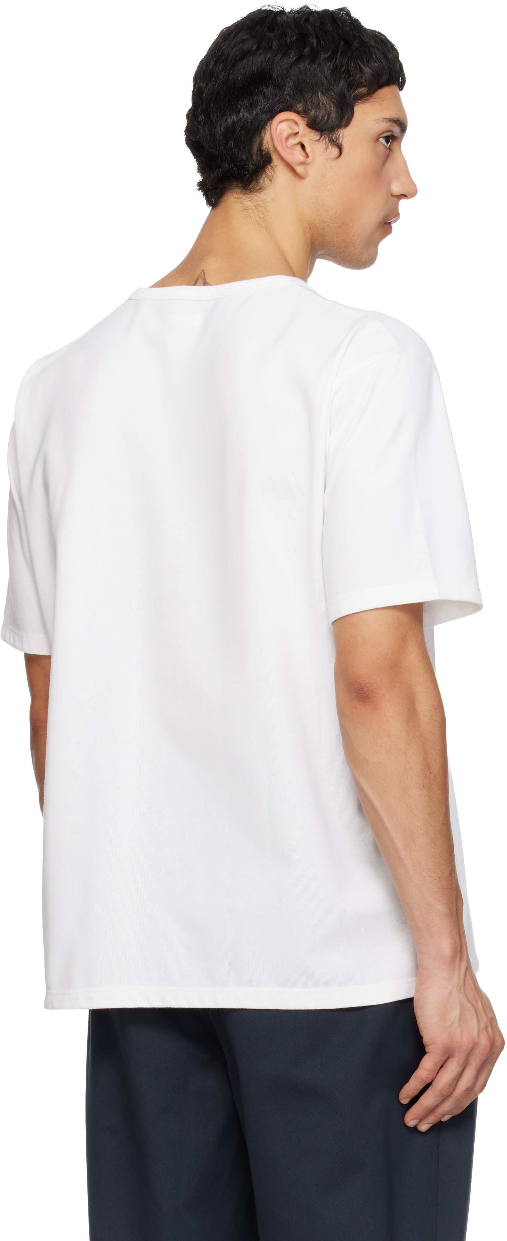 nanamica: White COOLMAX Jersey Pocket T-shirt | SSENSE