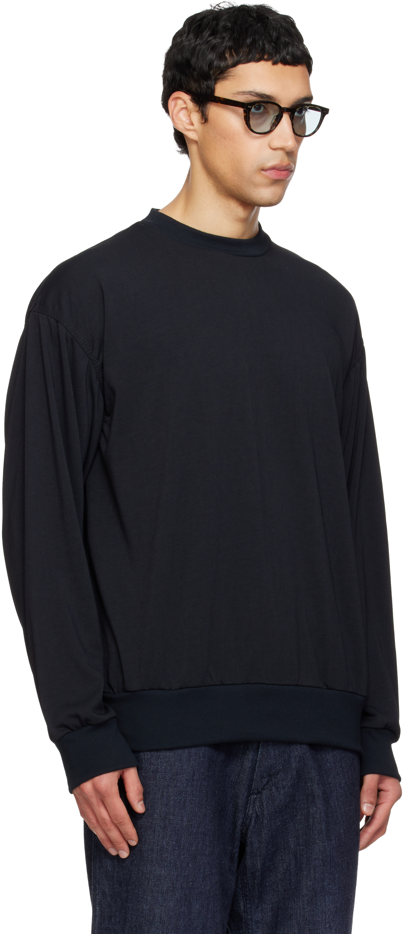 nanamica - Black Polyester Jersey L/S T-shirt