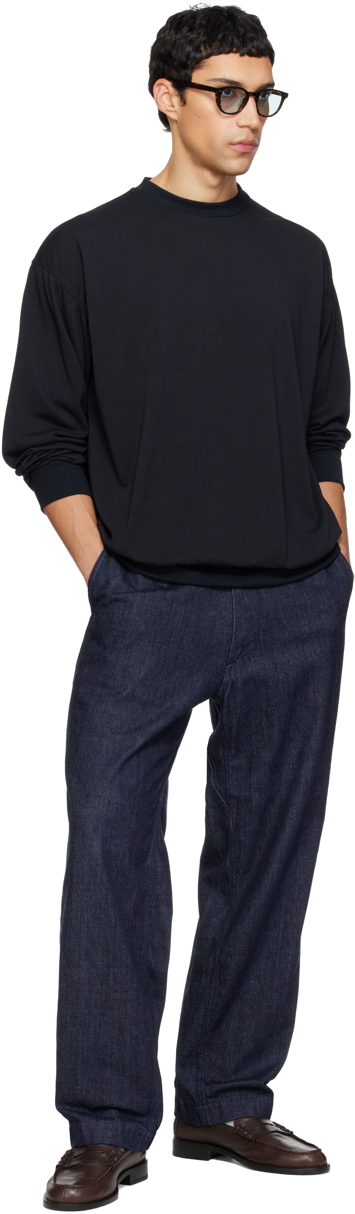 nanamica - Black Polyester Jersey L/S T-shirt