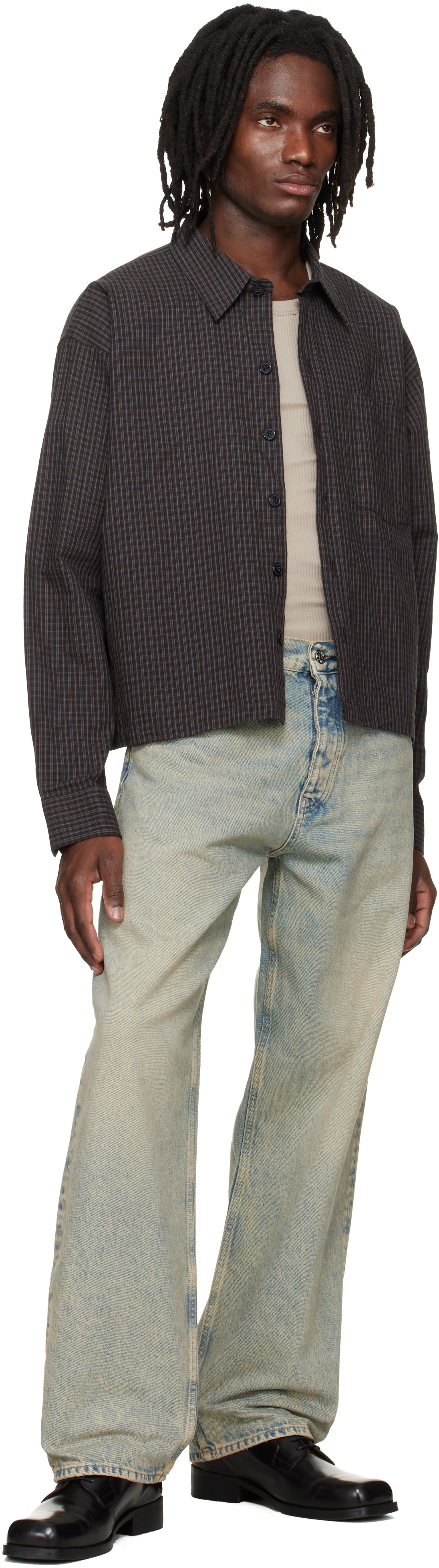 Sunflower: Blue Loose Jeans | SSENSE Canada