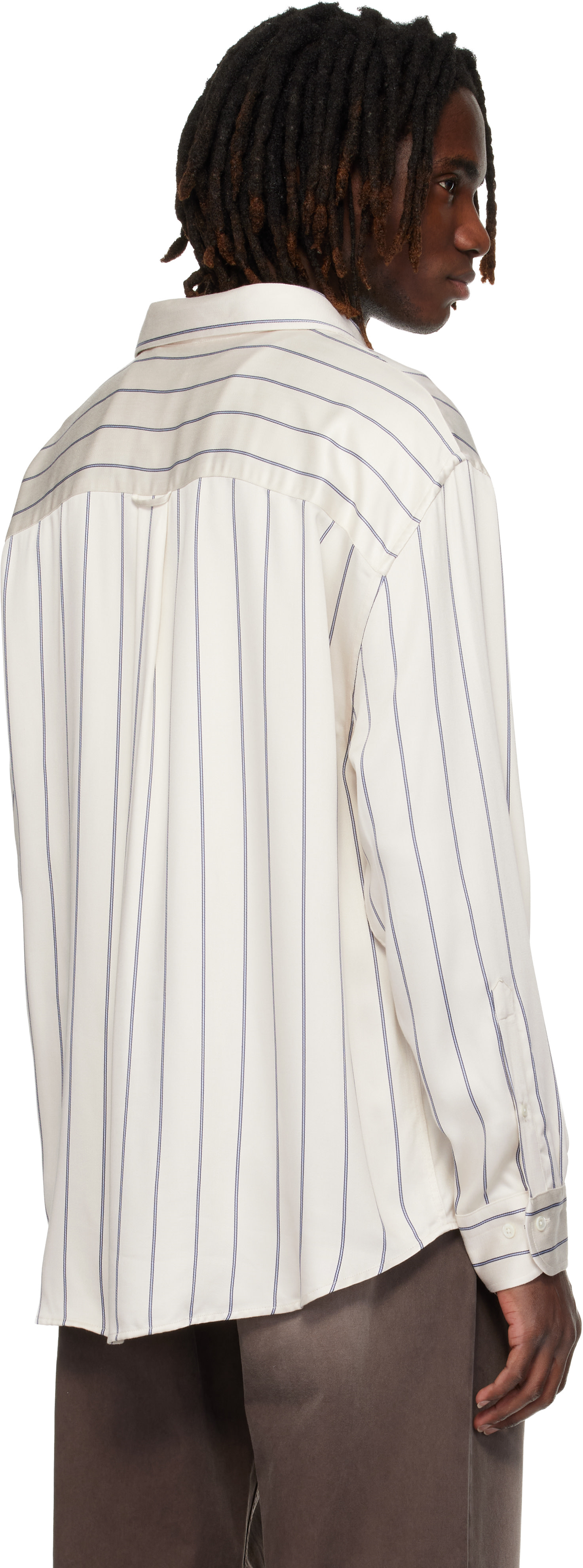 Sunflower - Beige & Blue New Base Fluid Shirt