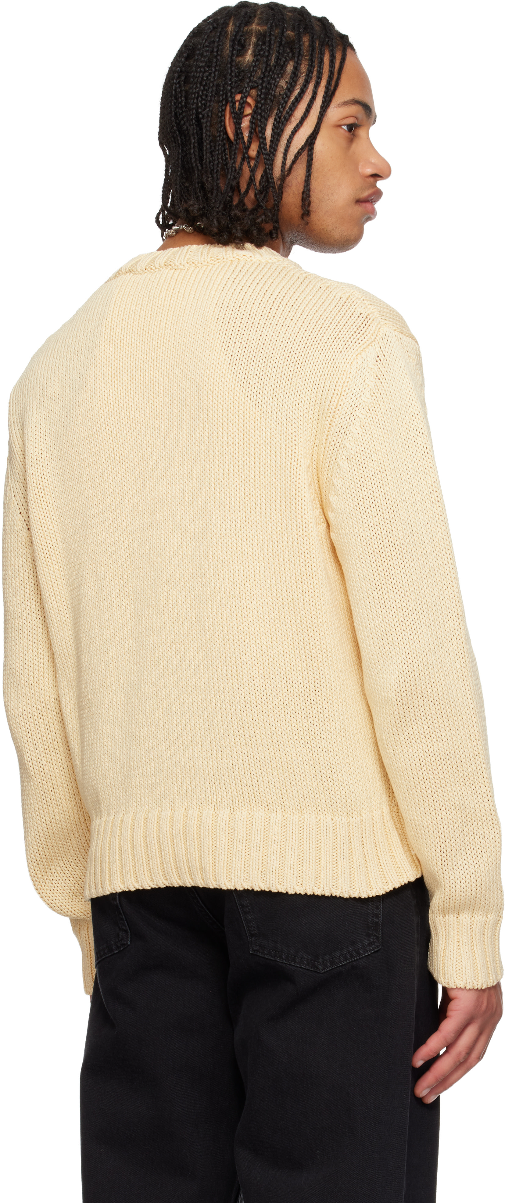 Sunflower: Yellow Frederik Cotton Sweater | SSENSE
