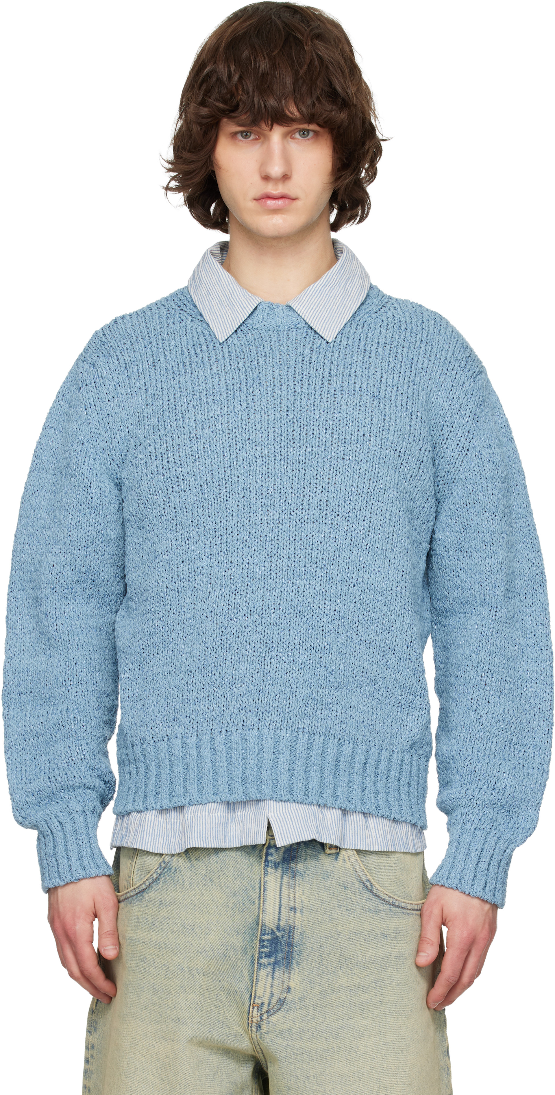 Sunflower - Pull Frederik bleu en coton