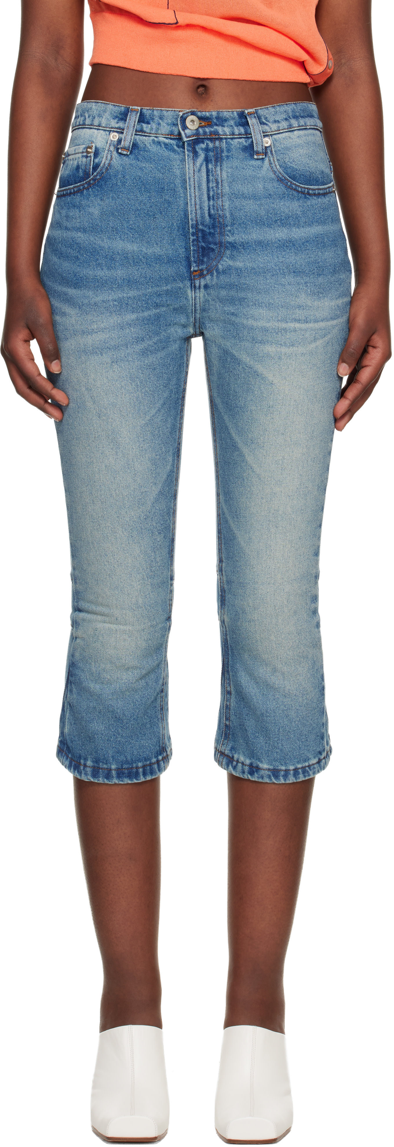Edward Cuming - Capri Jerk bleu en denim