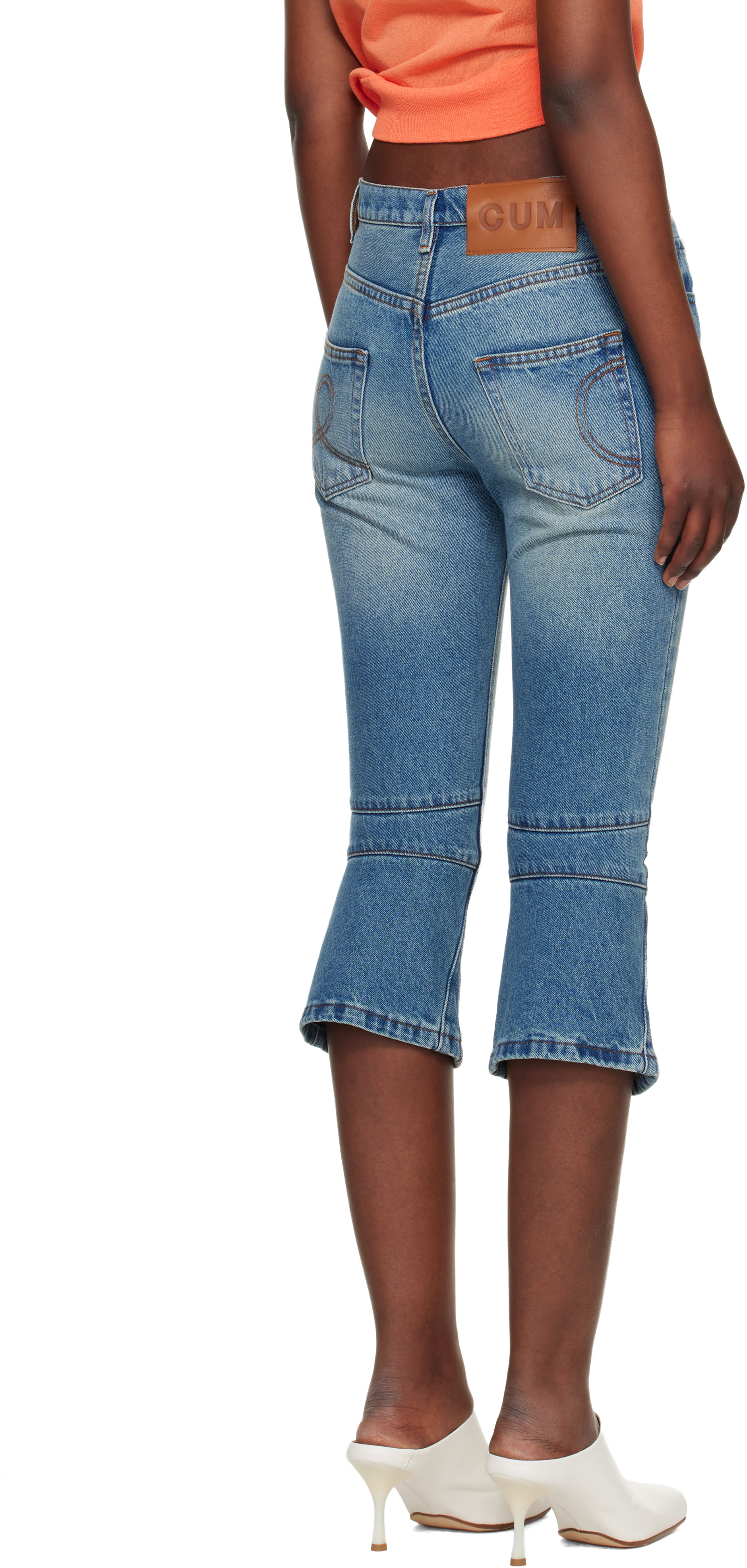 Edward Cuming - Capri Jerk bleu en denim
