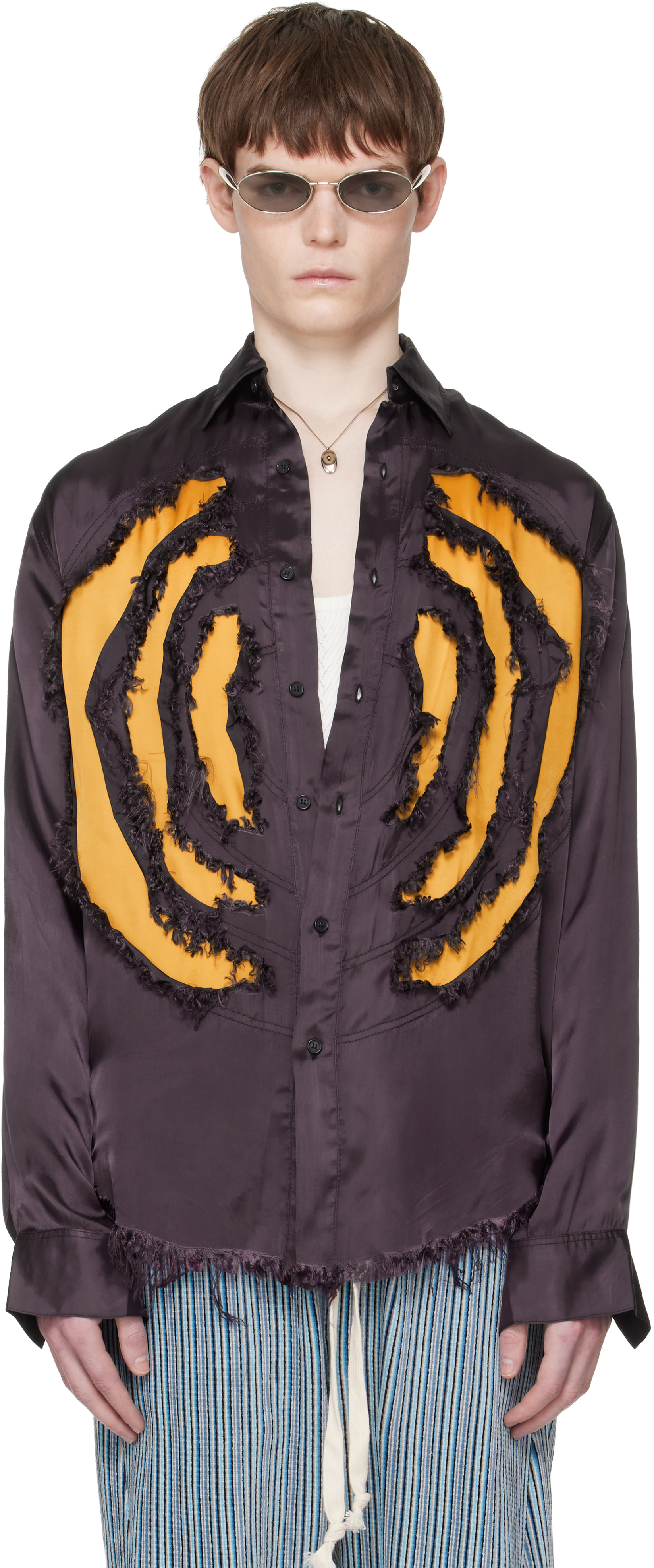 Edward Cuming - Chemise Vortex Lung mauve