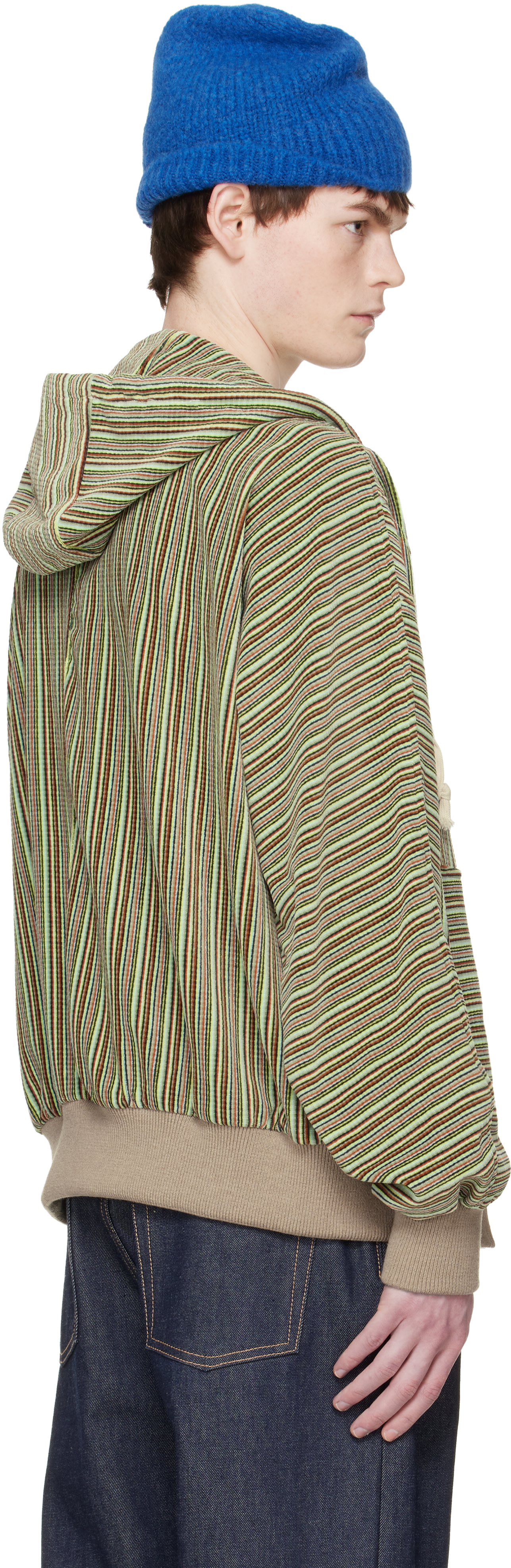 Edward Cuming: Green Flex Hoodie | SSENSE Edward Cuming: Green Flex Hoodie | SSENSE