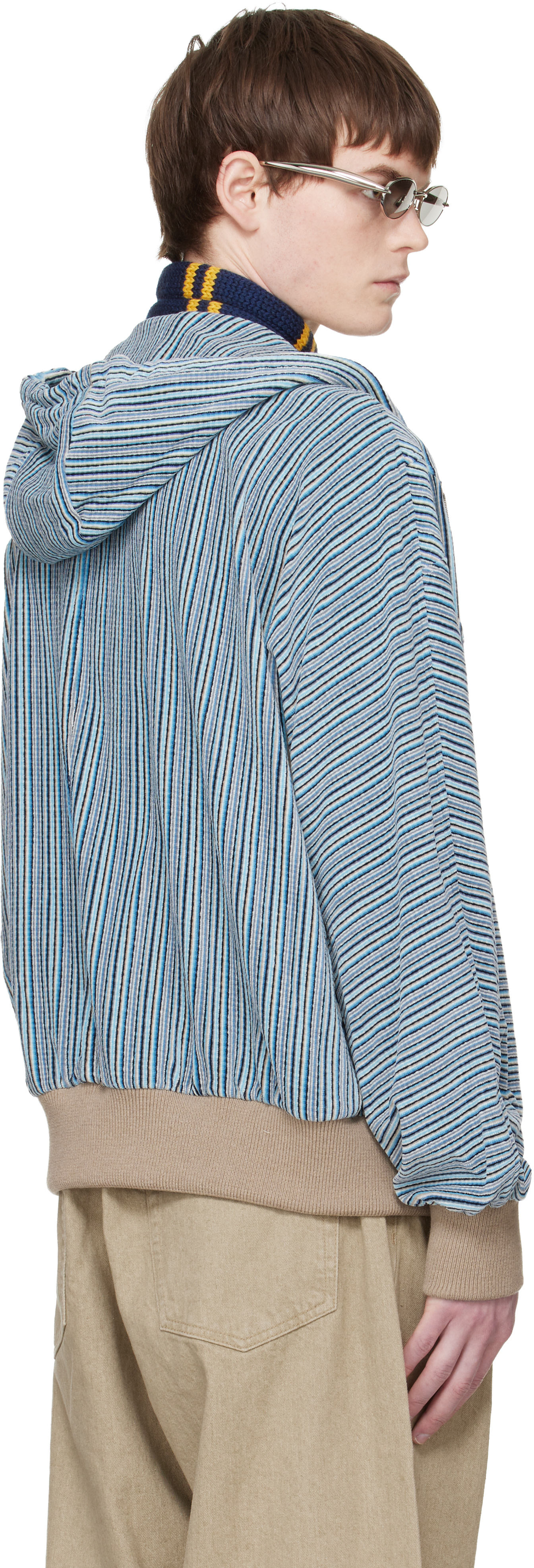 Edward Cuming: Blue Flex Hoodie | SSENSE
