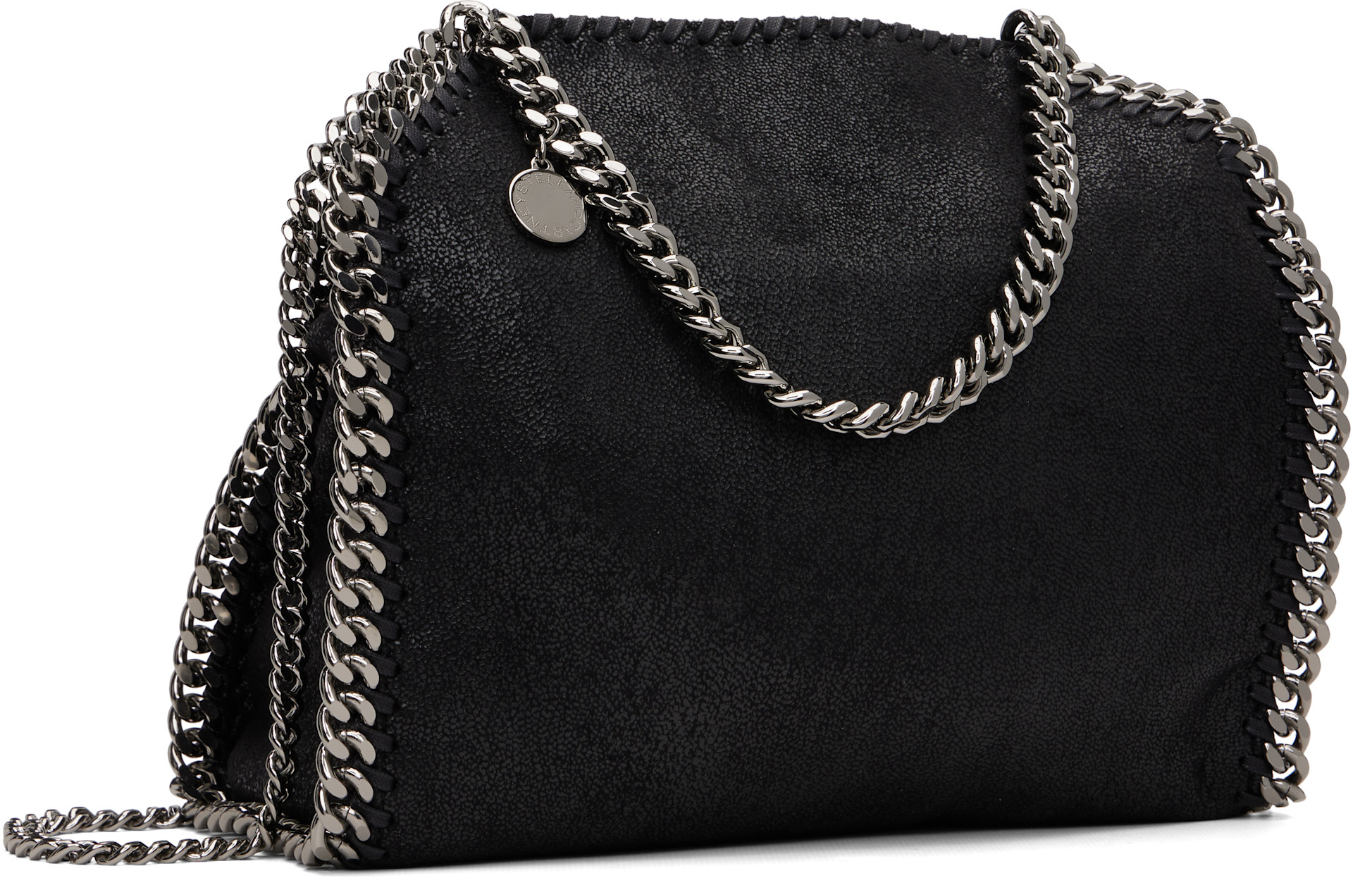 Stella McCartney: Black Falabella Mini Tote Bag | SSENSE
