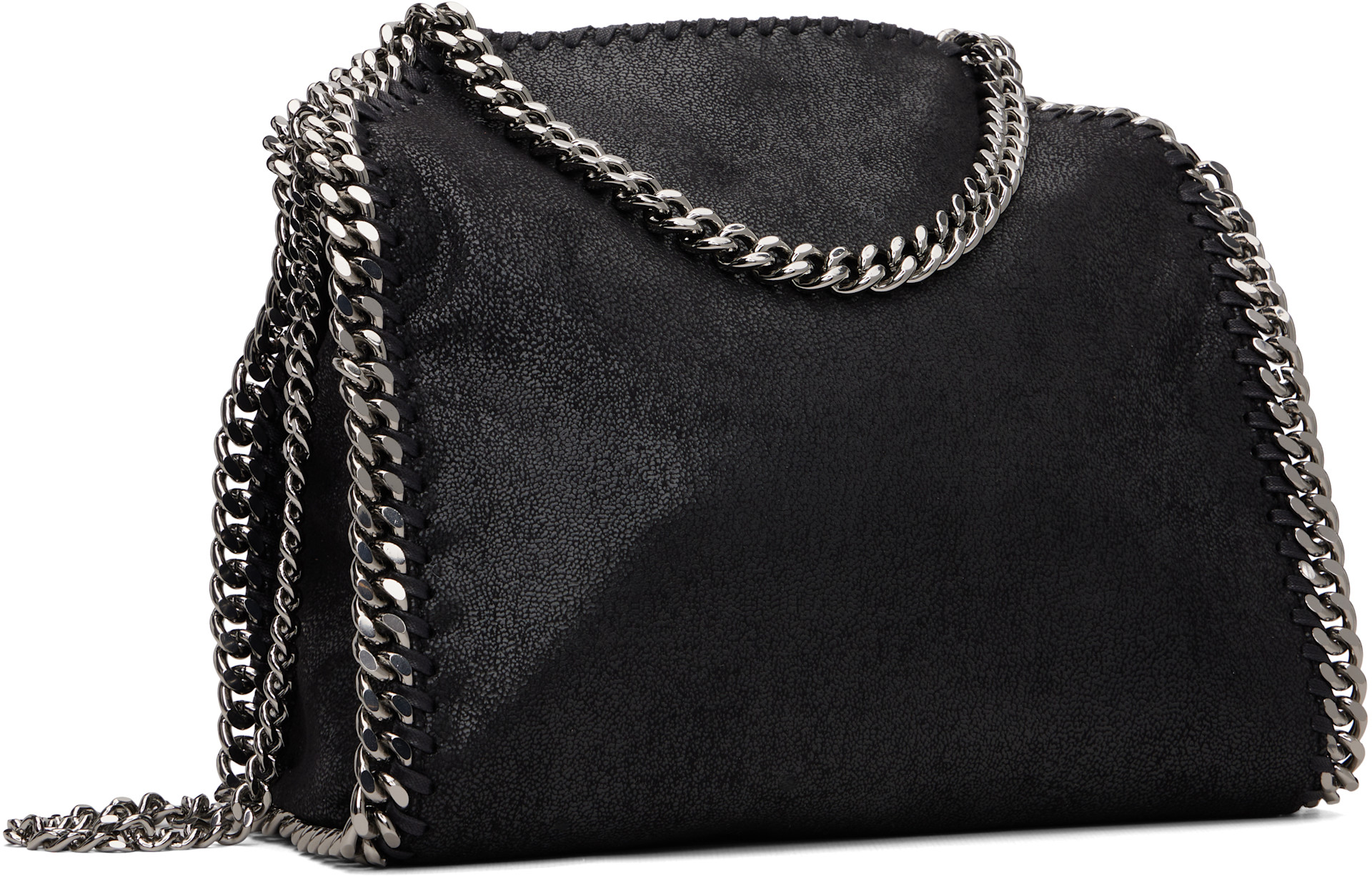 Stella McCartney: Black Falabella Mini Tote Bag | SSENSE