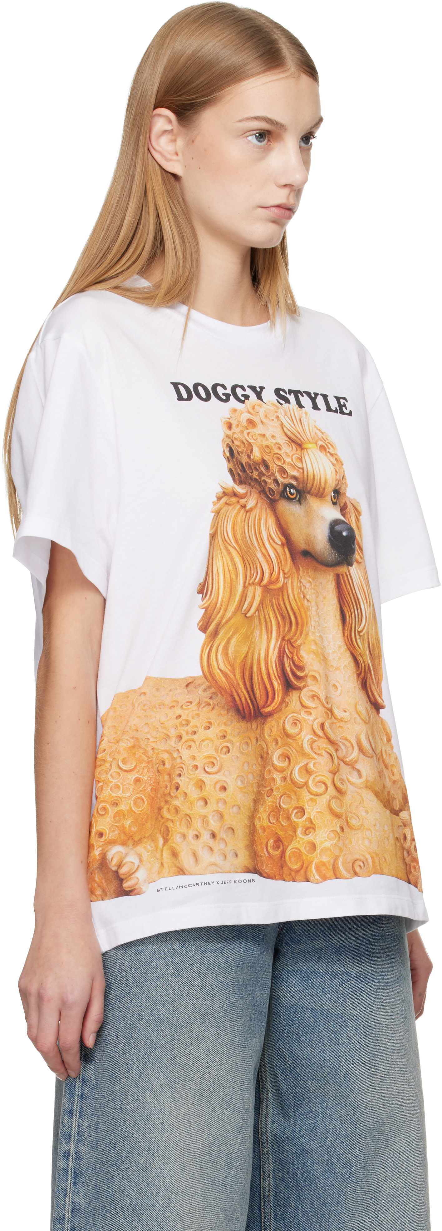 Stella McCartney: White Jeff Koons Edition 'Doggy Style' T-shirt