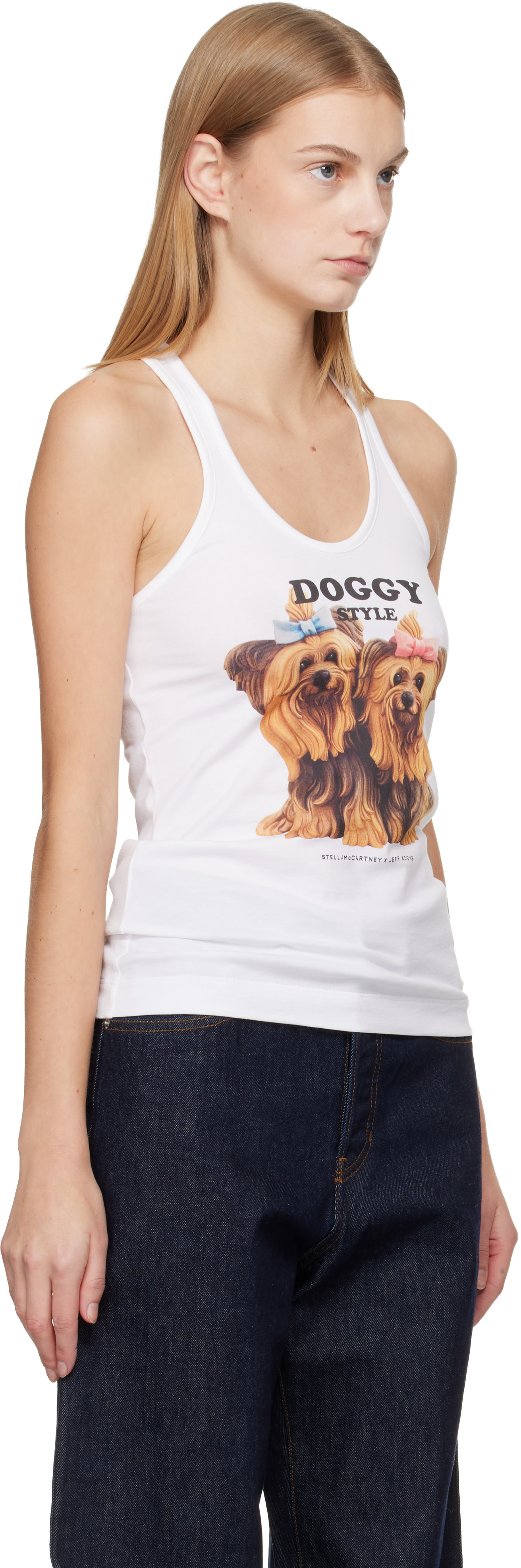 Stella McCartney: White Jeff Koons Edition 'Doggy Style' Tank Top