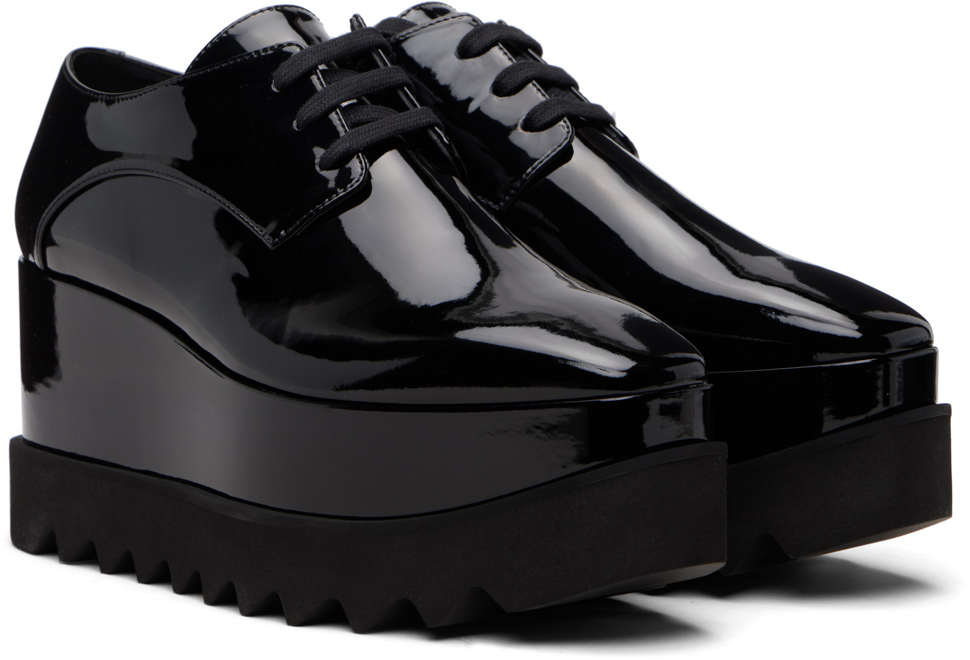 Stella McCartney - Derbys noirs à semelle Elyse et à plateforme édition limitée