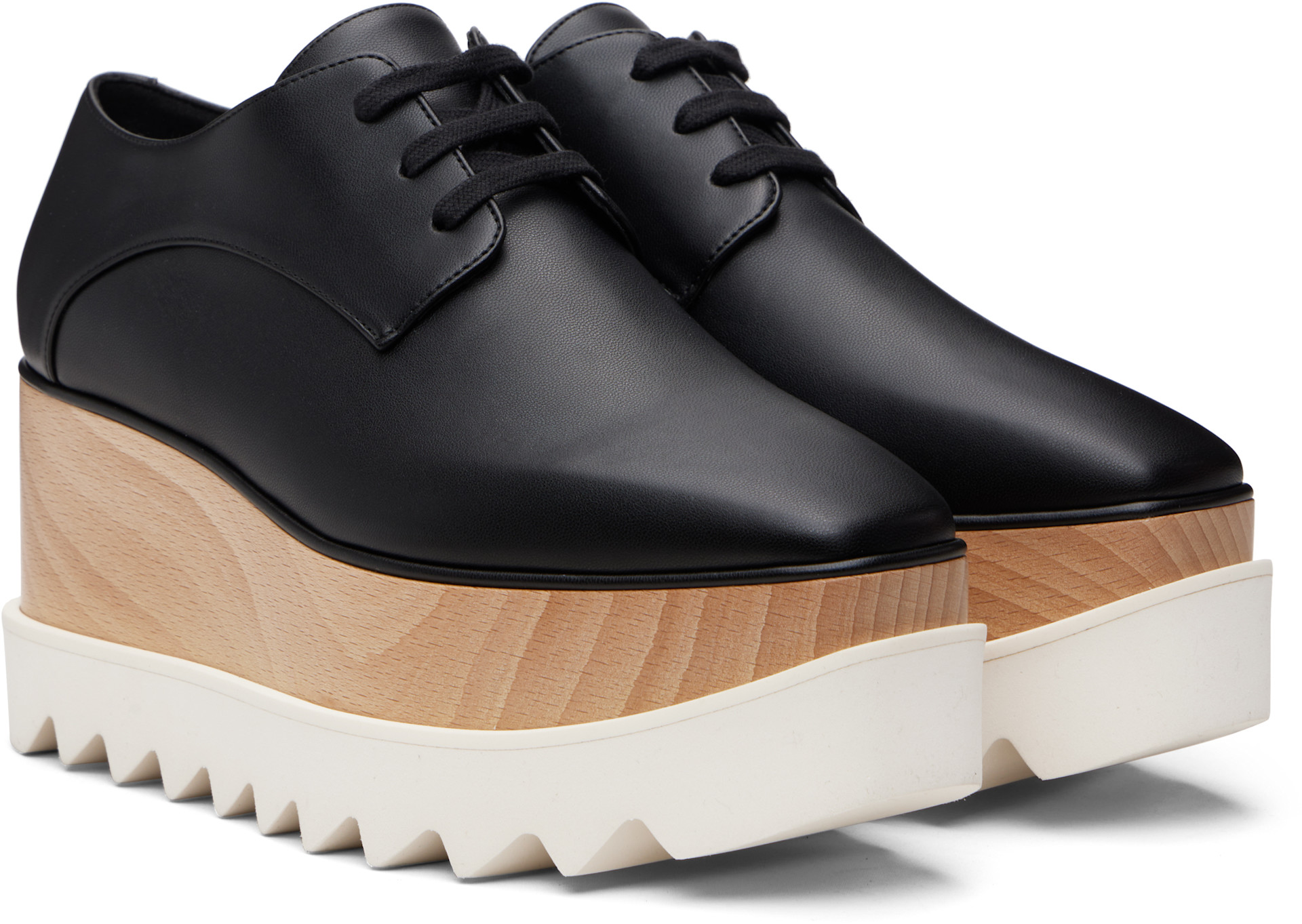 Stella McCartney - Derbys noirs à semelle Elyse à plateforme