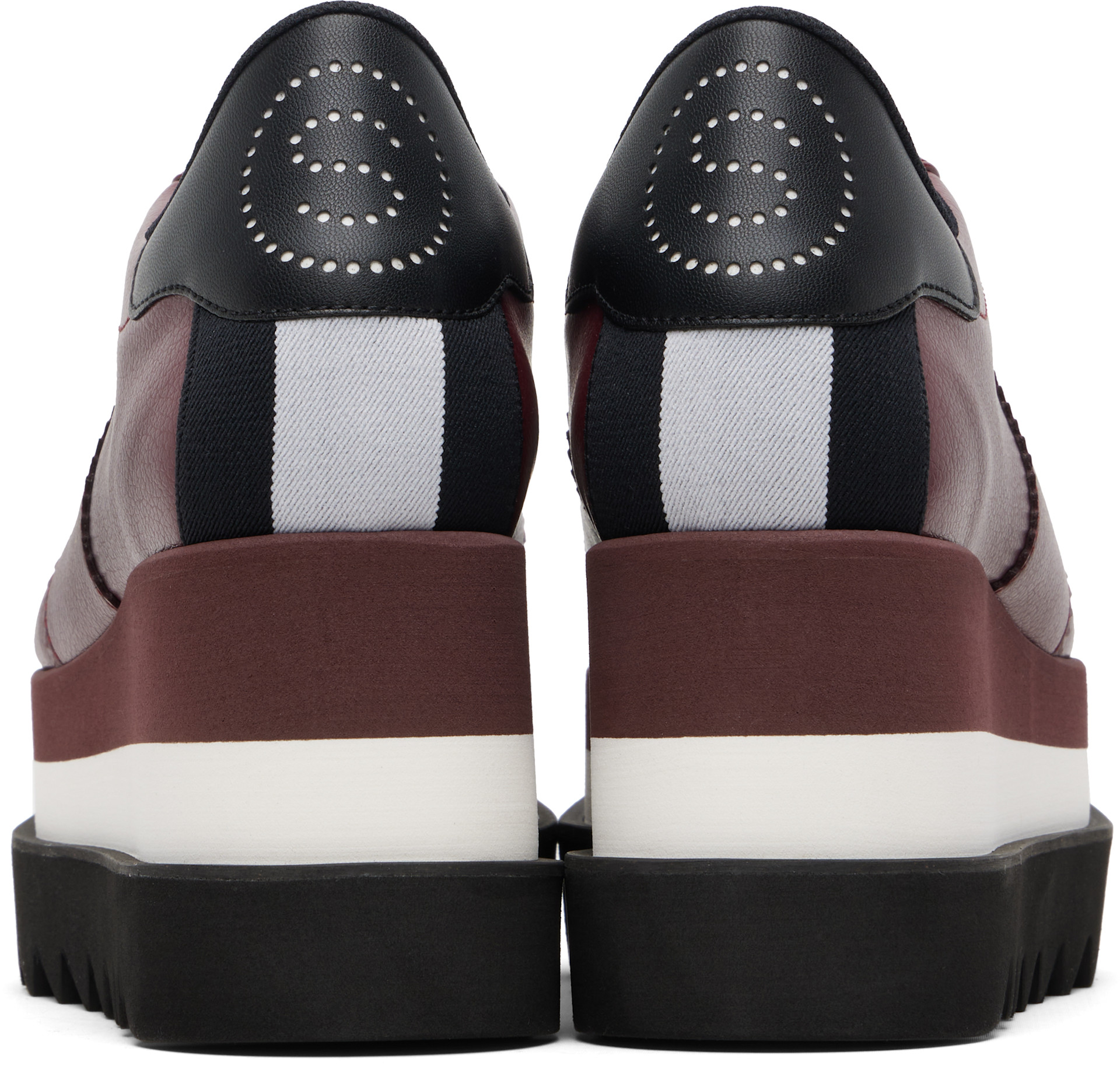 Stella McCartney - Baskets Sneak-Elyse bourgogne à plateforme