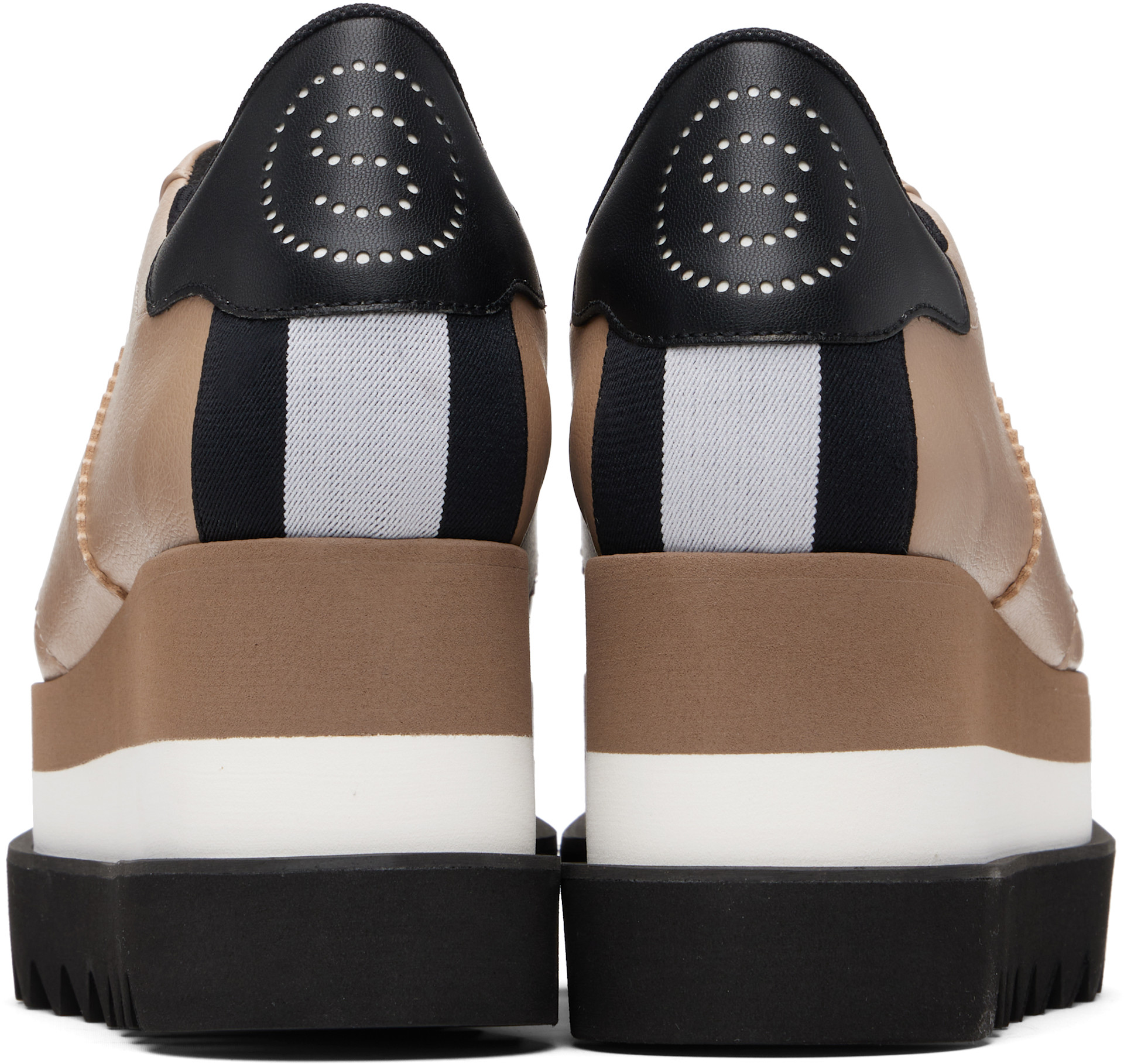 Stella McCartney - Baskets Sneak-Elyse taupes à plateforme