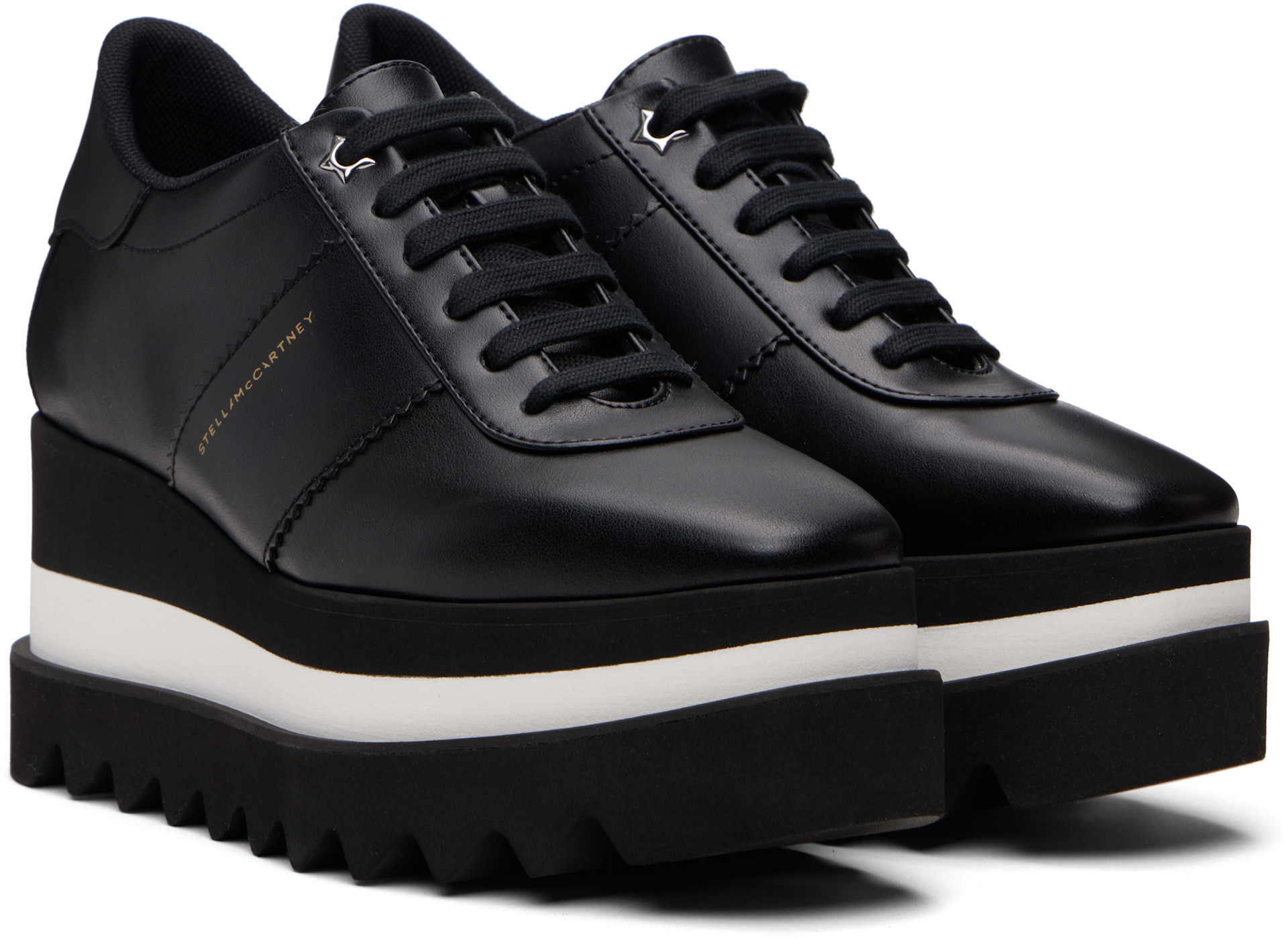 Stella McCartney - Baskets Sneak-Elyse noires à plateforme