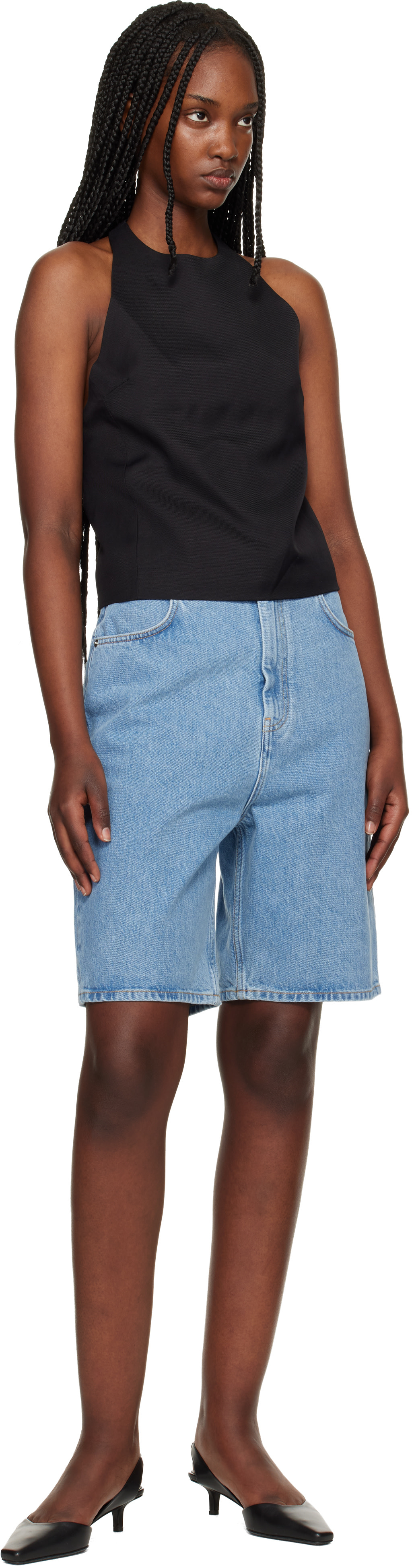 Loulou de Saison - Short Isu Lds bleu en denim
