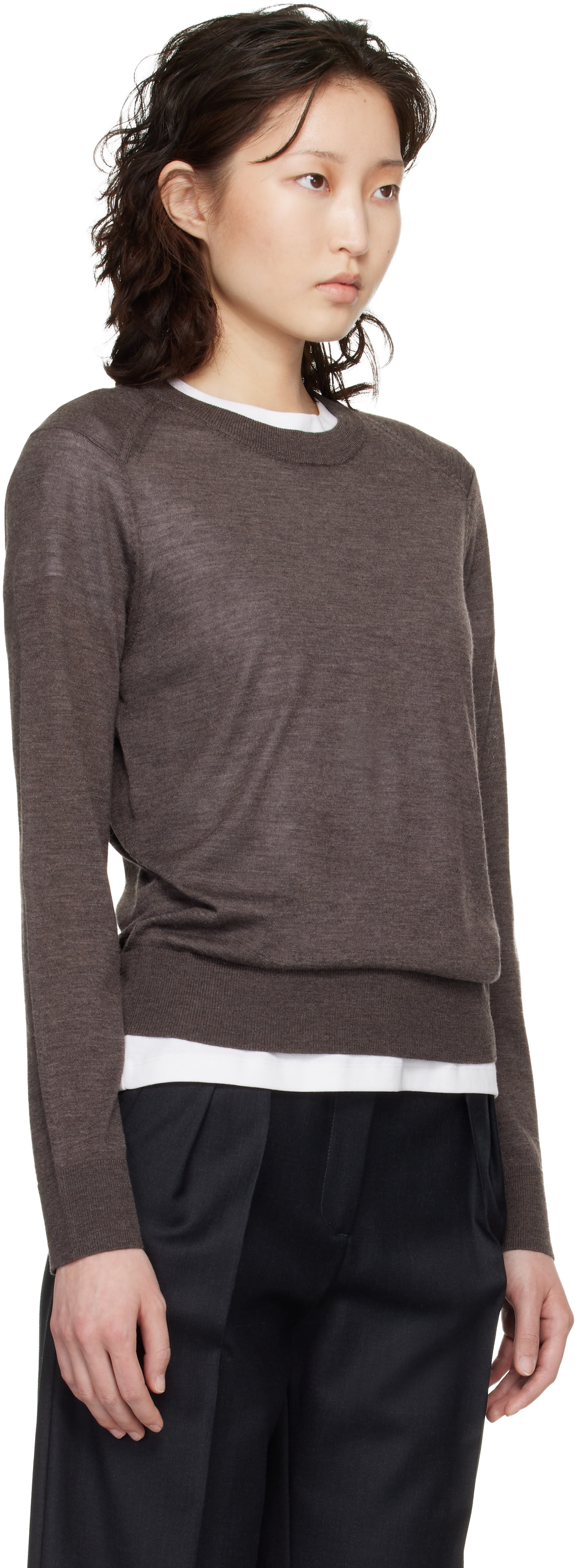 Loulou de Saison - Pull Ditto Fluid brun