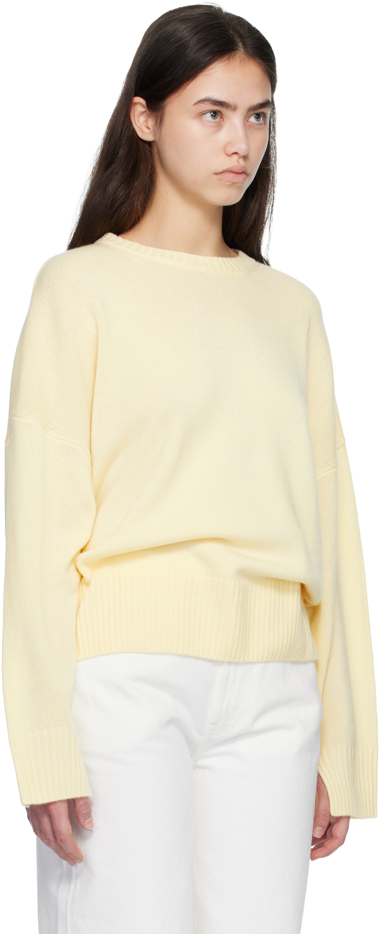 Loulou de Saison - Pull Anton blanc cassé en cachemire