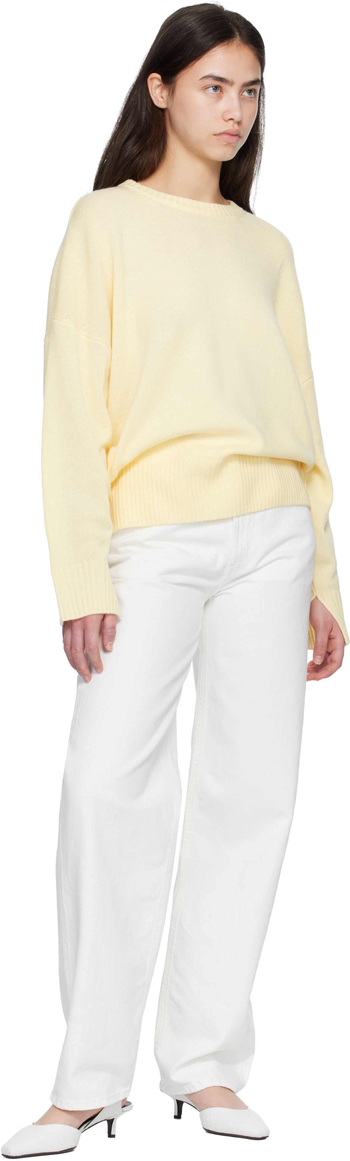 Loulou de Saison - Pull Anton blanc cassé en cachemire