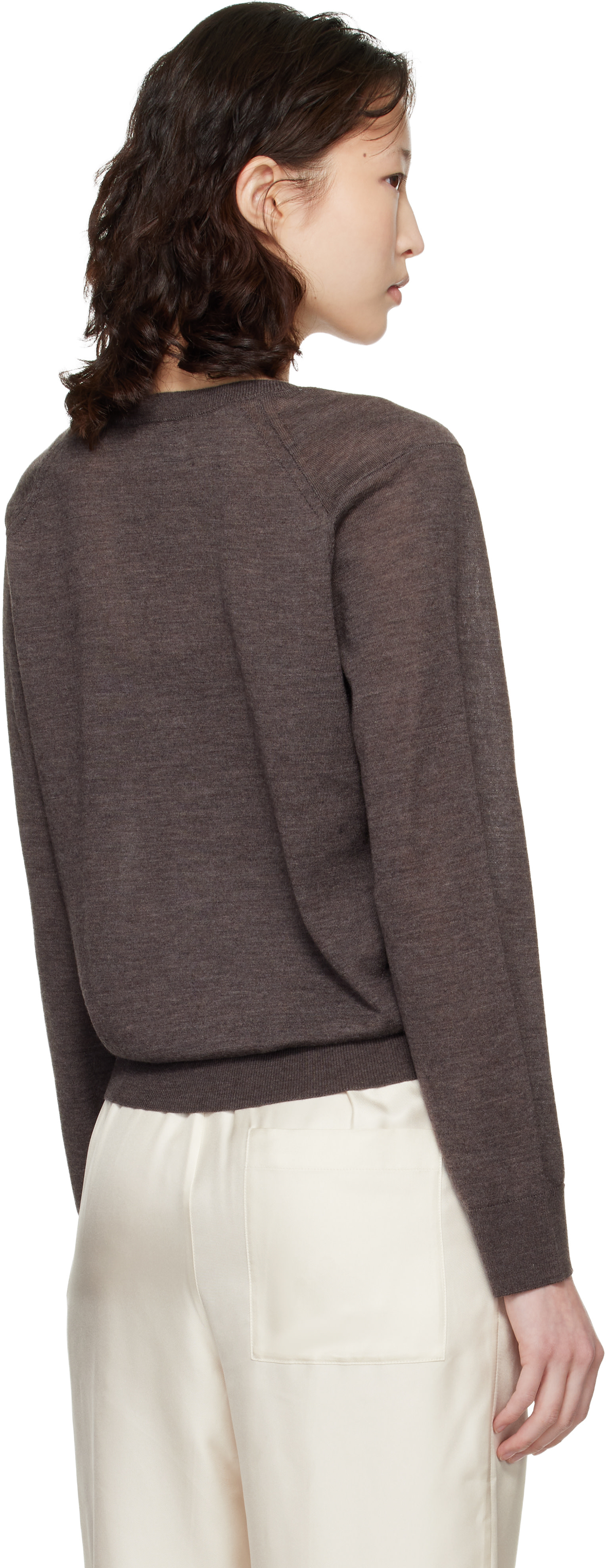 Loulou de Saison - Pull Julio LDS brun en cachemire