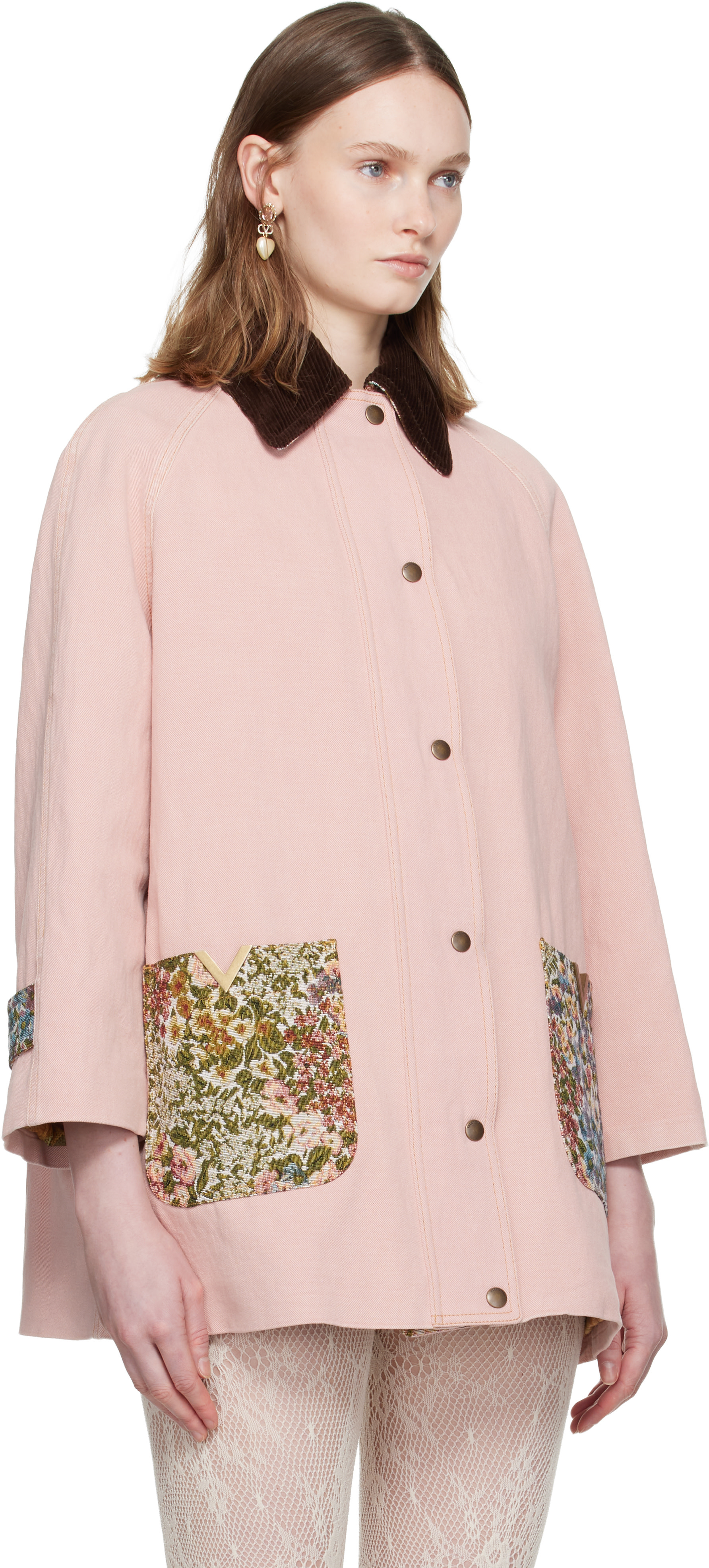 Valentino - Blouson rose en denim