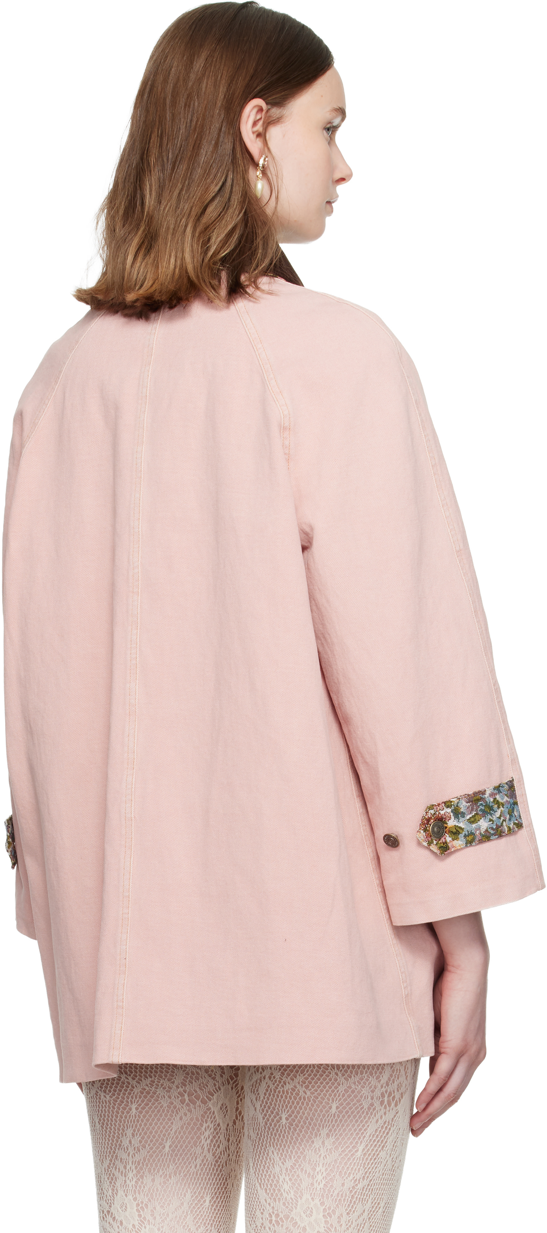 Valentino - Blouson rose en denim