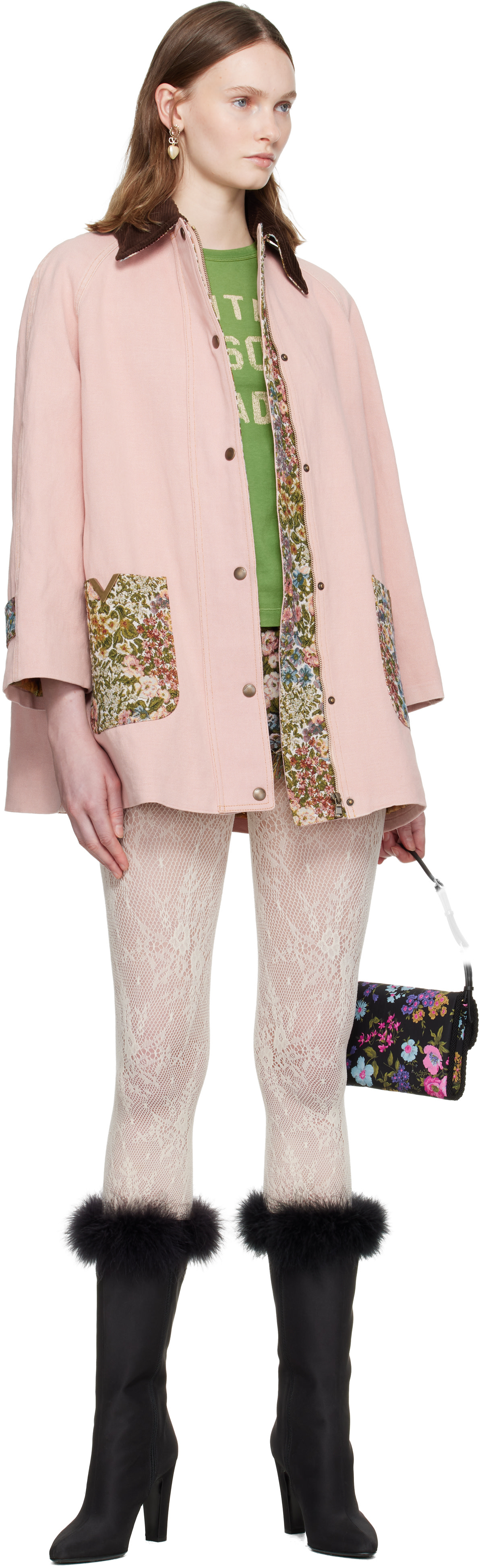 Valentino - Blouson rose en denim
