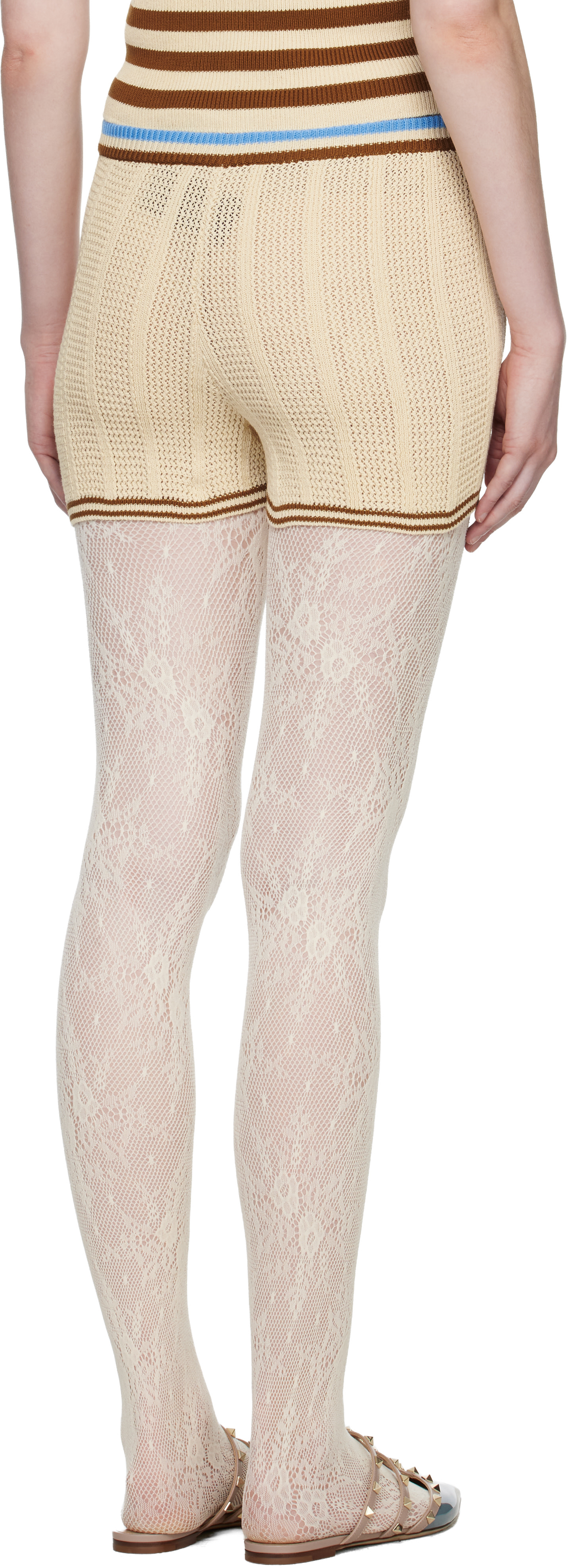 Valentino - Short beige en coton