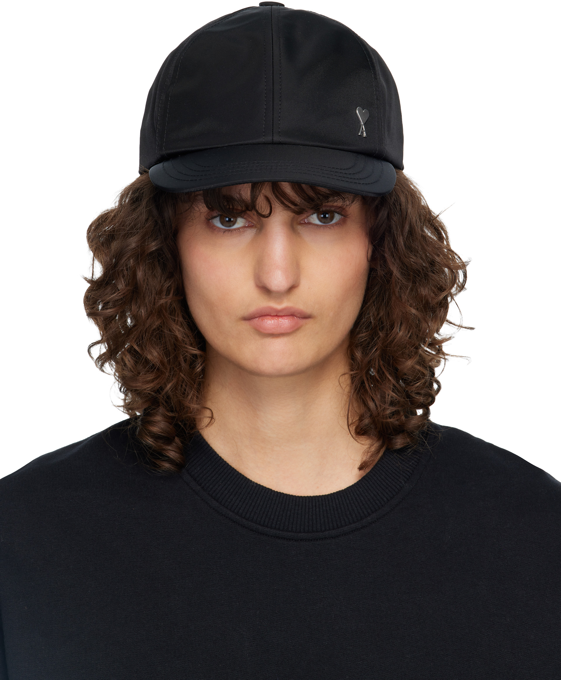 AMI Paris: ブラック Ami de Coeur Stud キャップ | SSENSE 日本