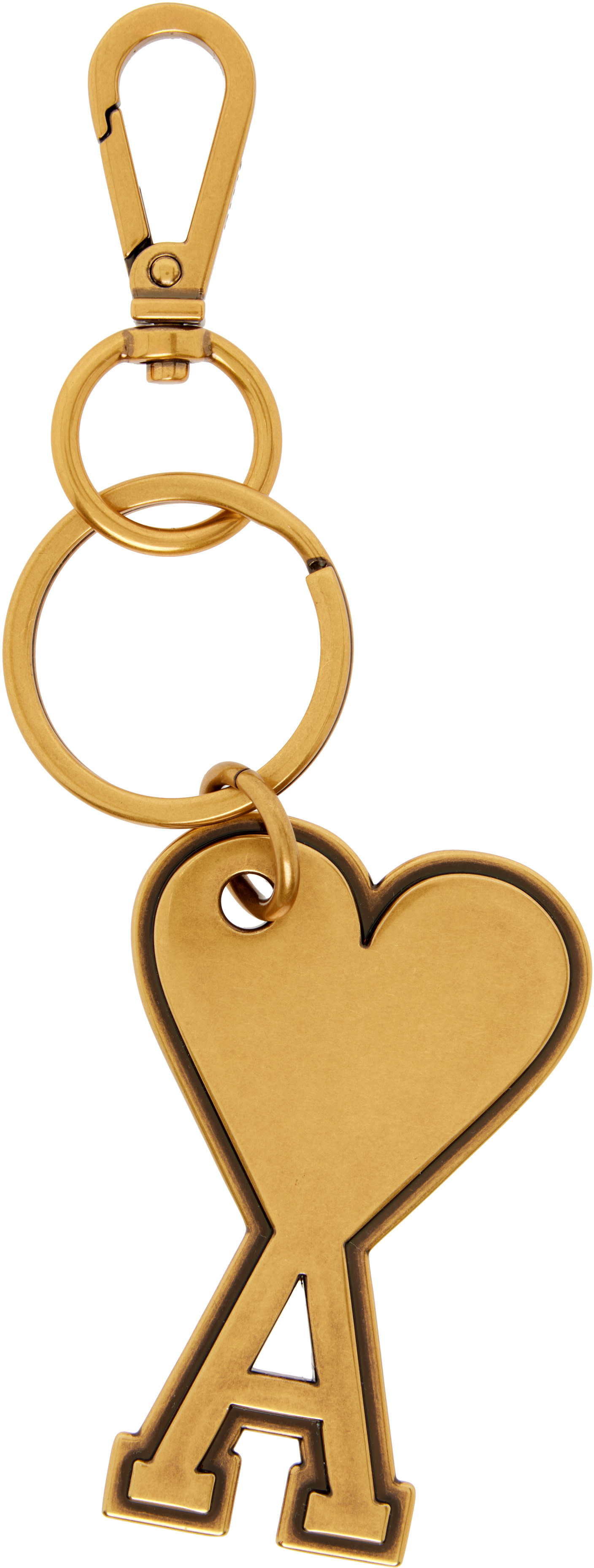 AMI Paris: ゴールド Ami de Coeur キーホルダー | SSENSE 日本
