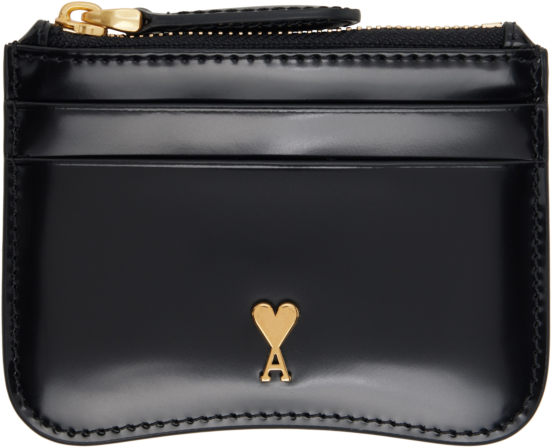 AMI Paris: ブラック Paris Paris ジップカードケース | SSENSE 日本