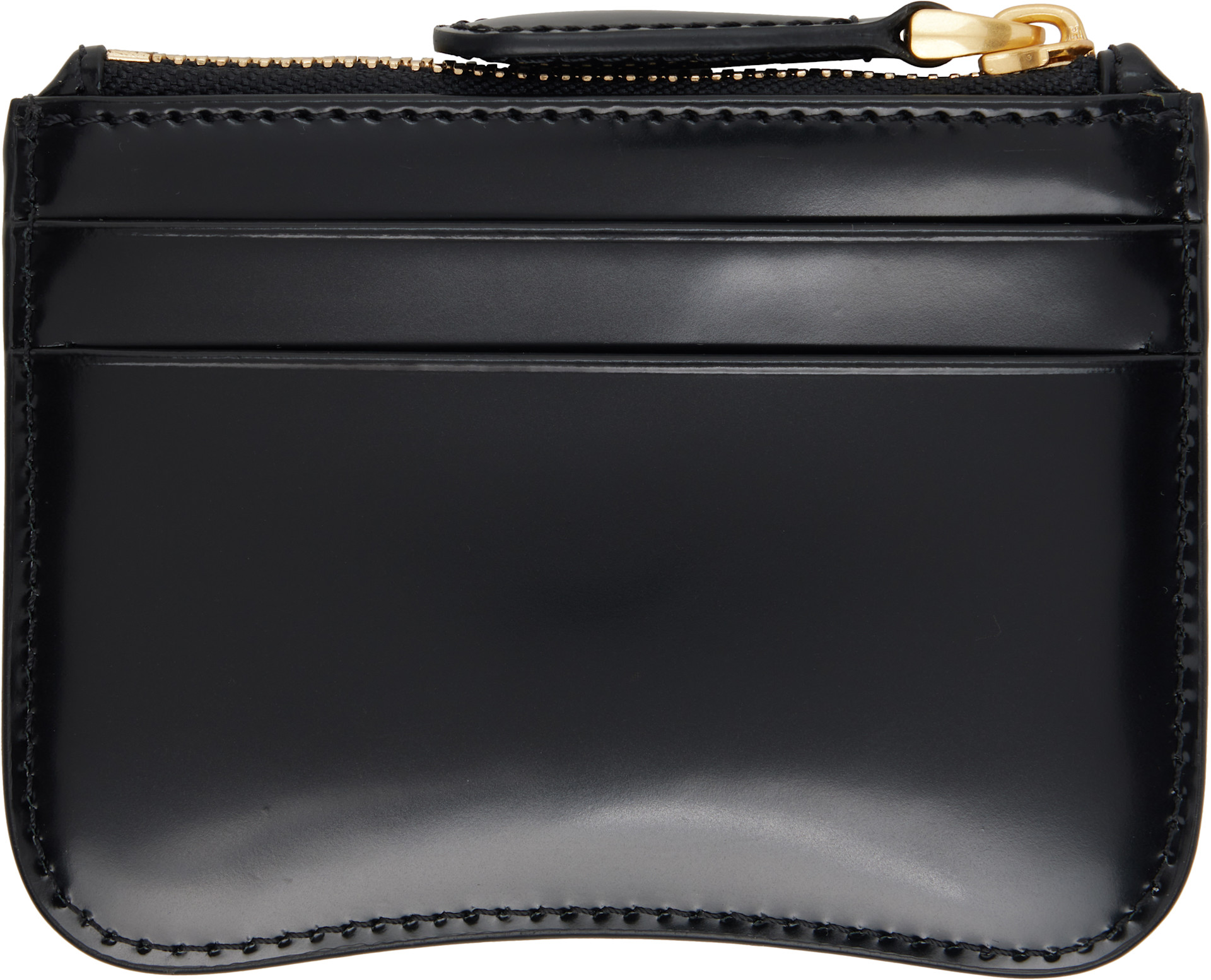 AMI Paris: Black Paris Paris Zipped Card Holder | SSENSE