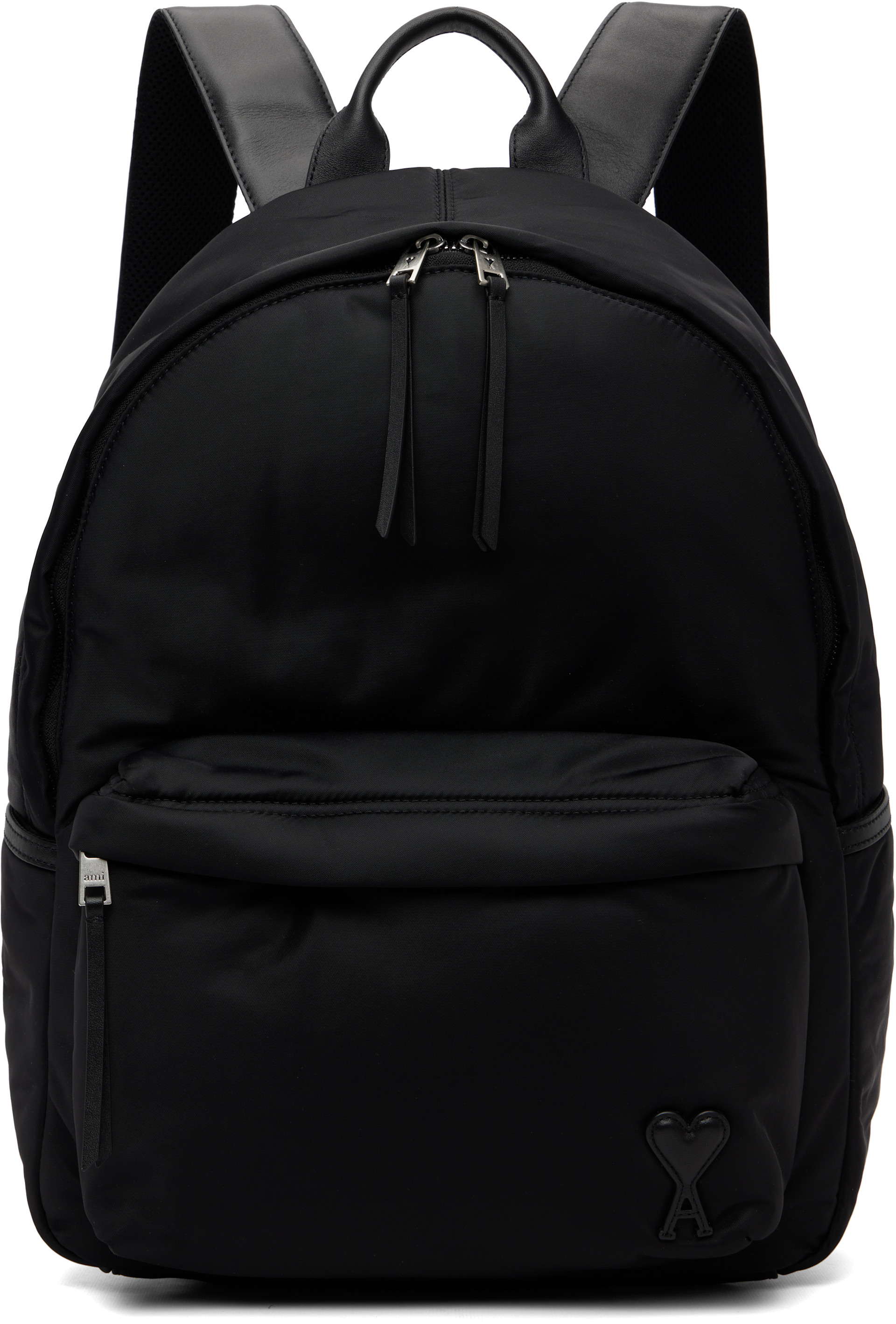 AMI Paris - Black Nylon Marcel Backpack