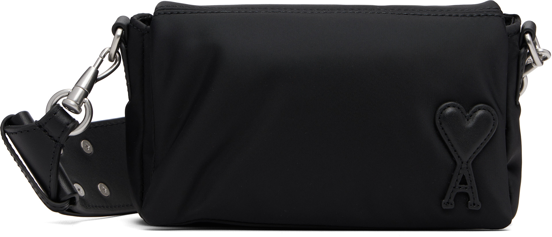 AMI Paris - Sac rigide Marcel noir en nylon