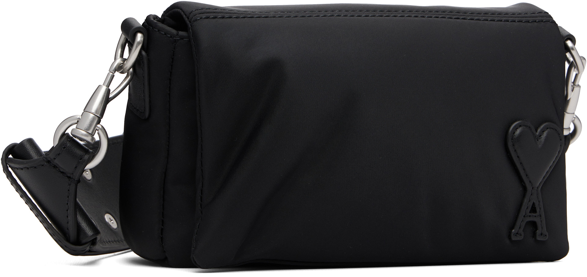 AMI Paris - Sac rigide Marcel noir en nylon