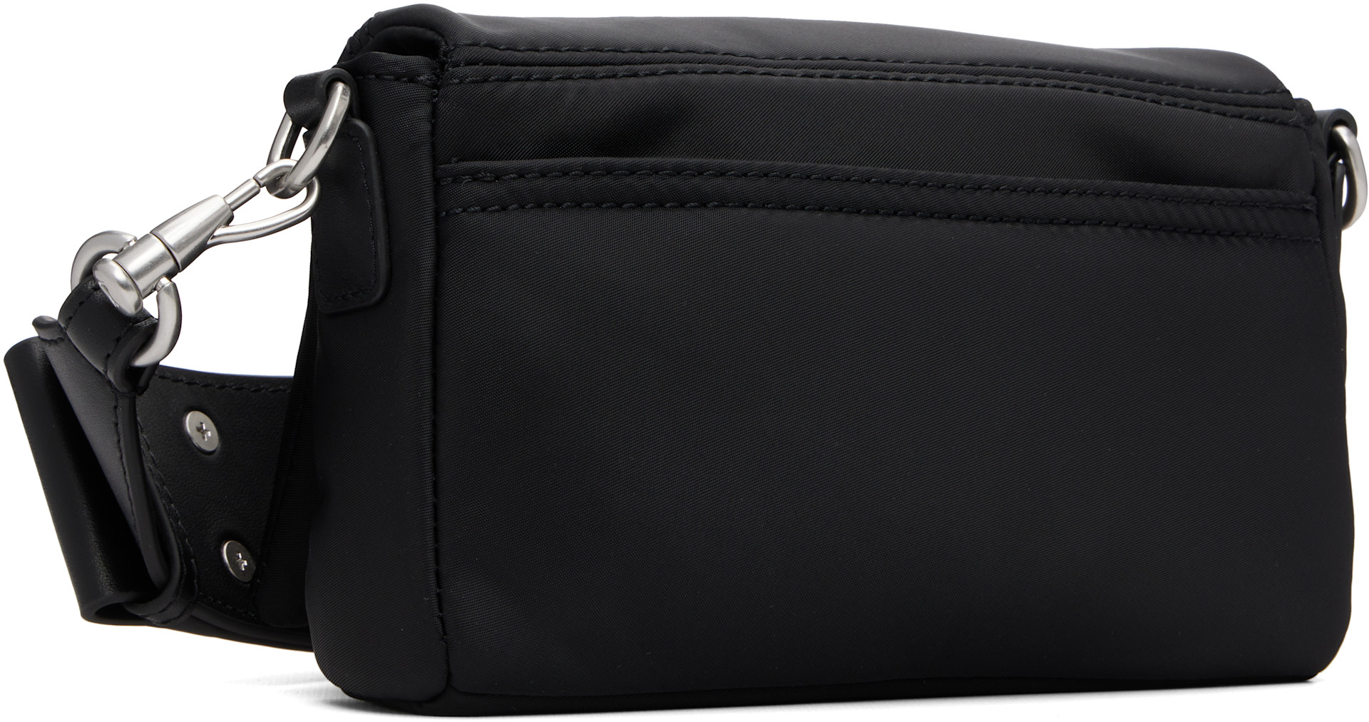 AMI Paris - Sac rigide Marcel noir en nylon
