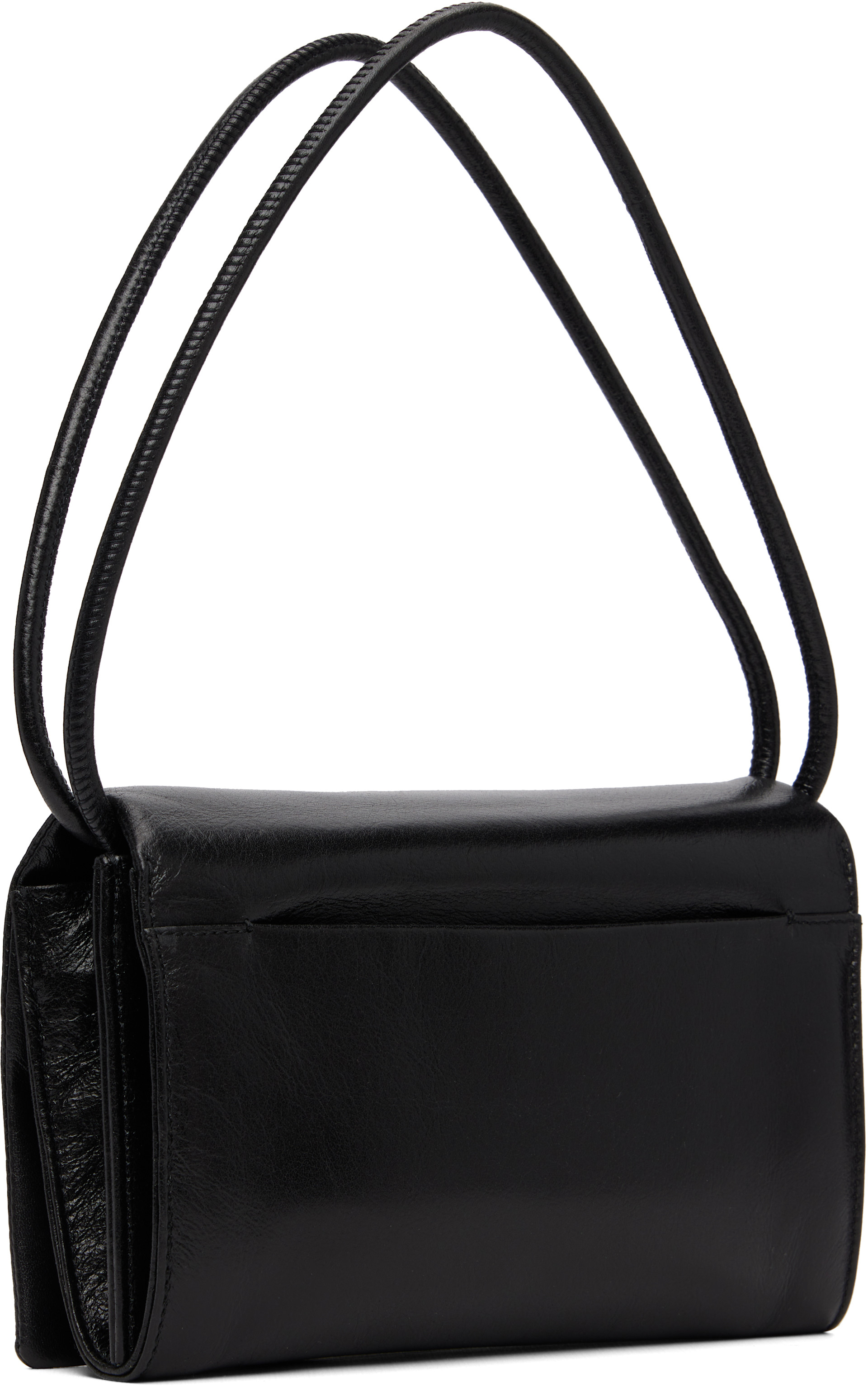 AMI Paris: Black Voulez-Vous Wallet On Strap Bag | SSENSE