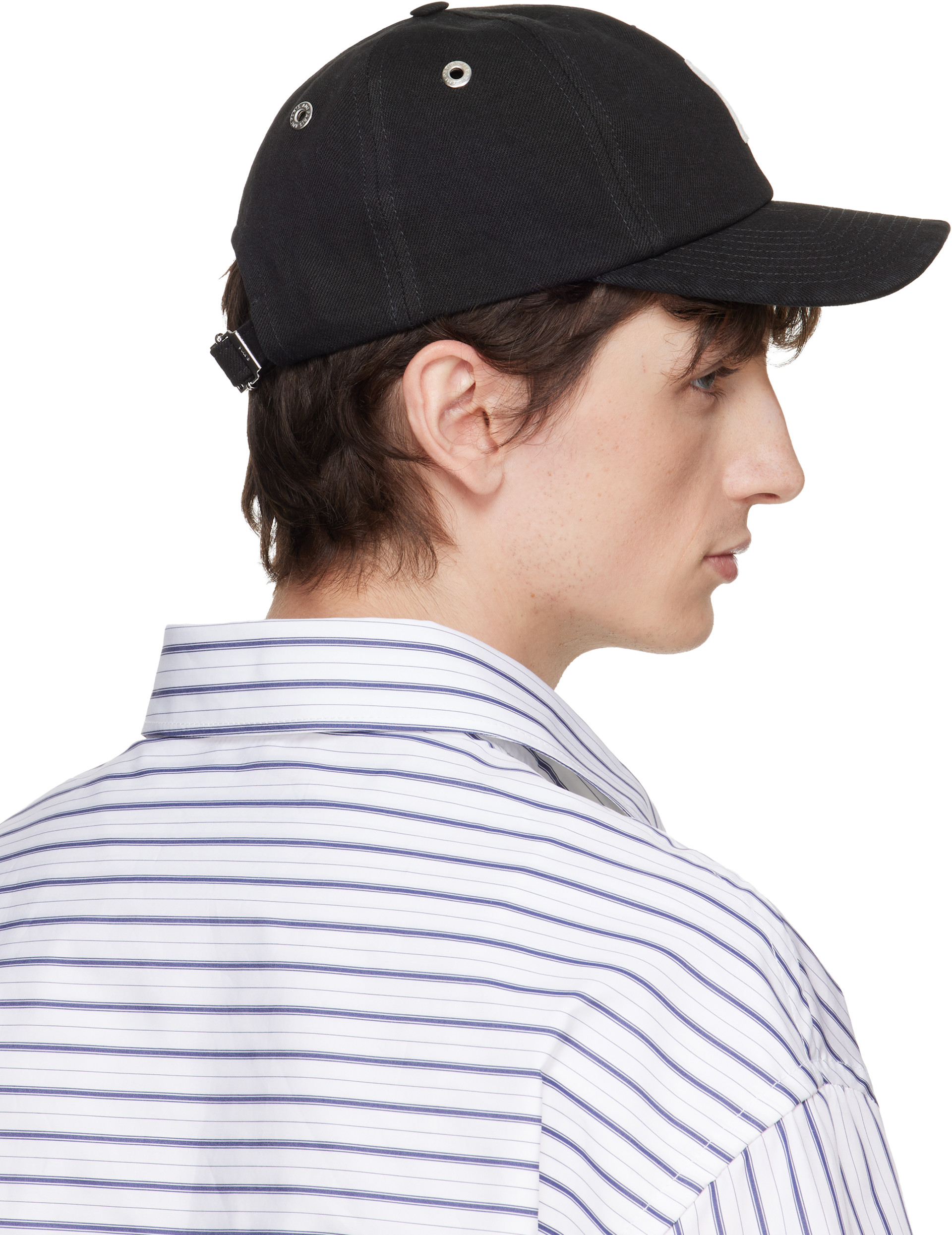 AMI Paris: ブラック Cotton 'Ami de Coeur' フェルトパッチ キャップ