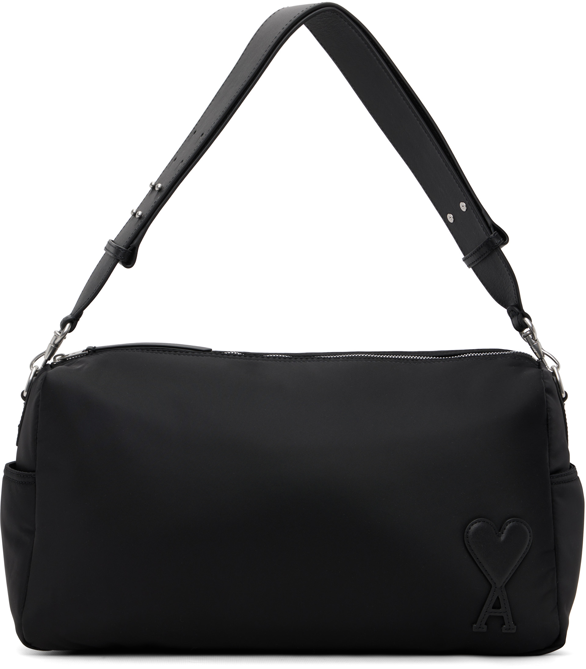 AMI Paris: ブラック ラージ Nylon Marcel ダッフルバッグ | SSENSE 日本 AMI Paris: ブラック ラージ Nylon Marcel ダッフルバッグ | SSENSE 日本