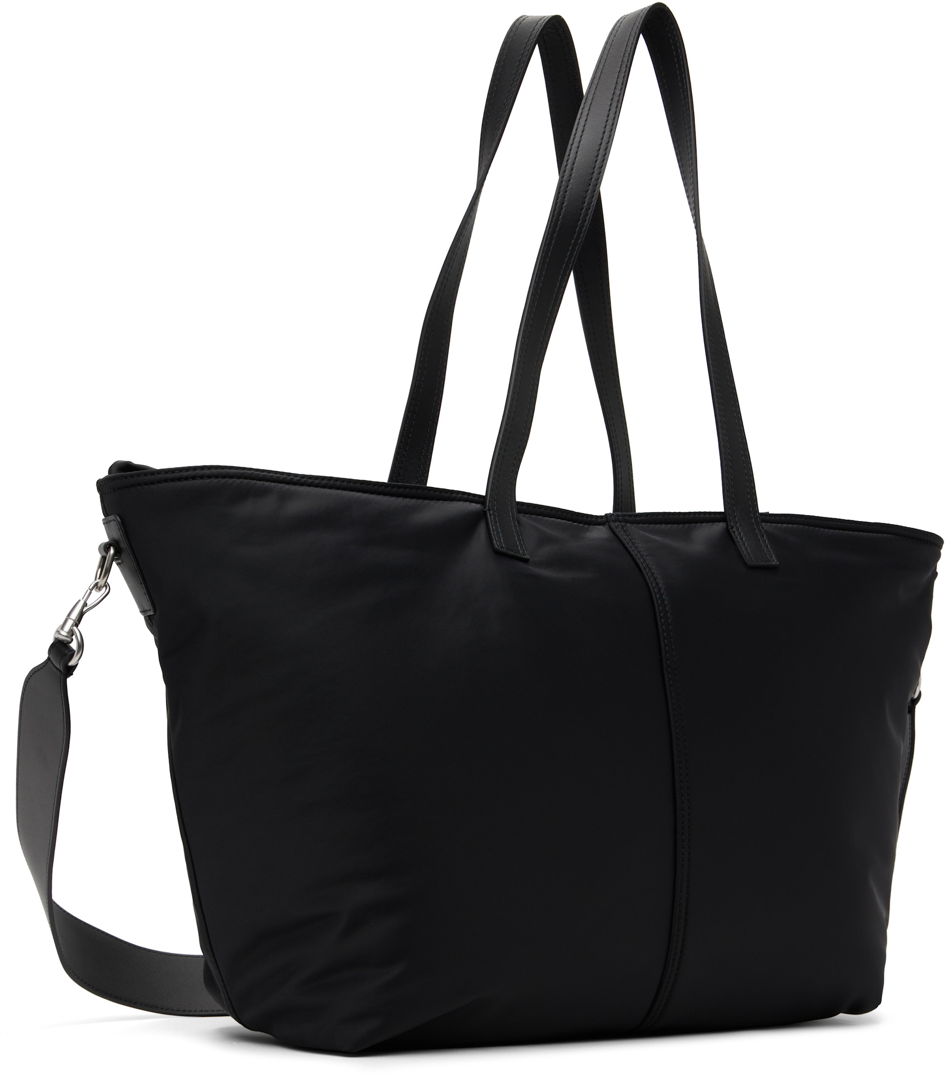 AMI Paris - Black Nylon Marcel Small Shopping Tote
