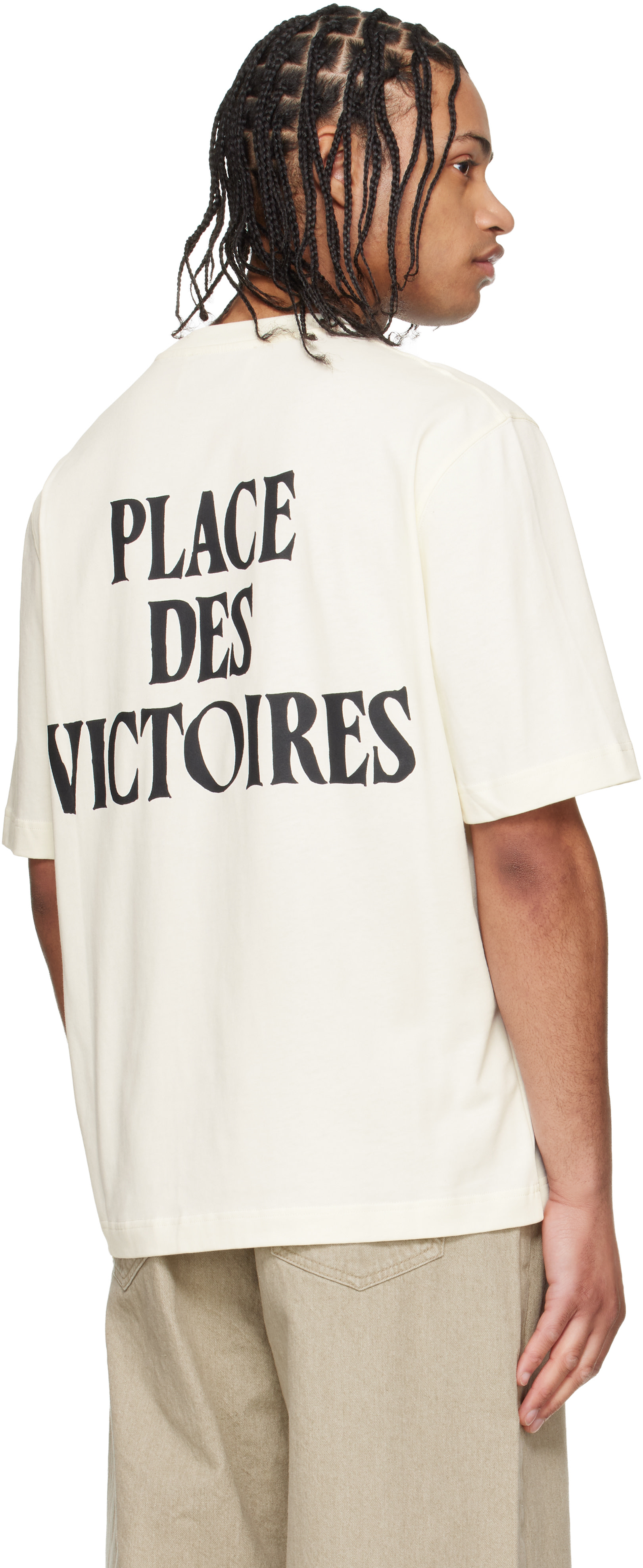 AMI Paris: White Cotton Place des Victoires Print T-shirt | SSENSE