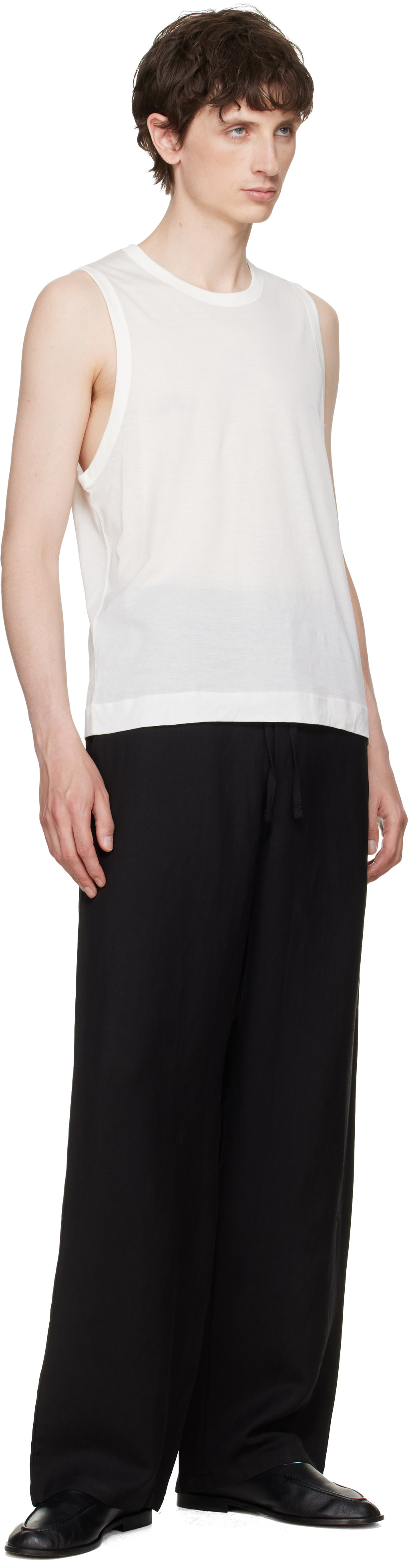 AMI Paris: オフホワイト 'Ami de Coeur' Classic Fit タンクトップ