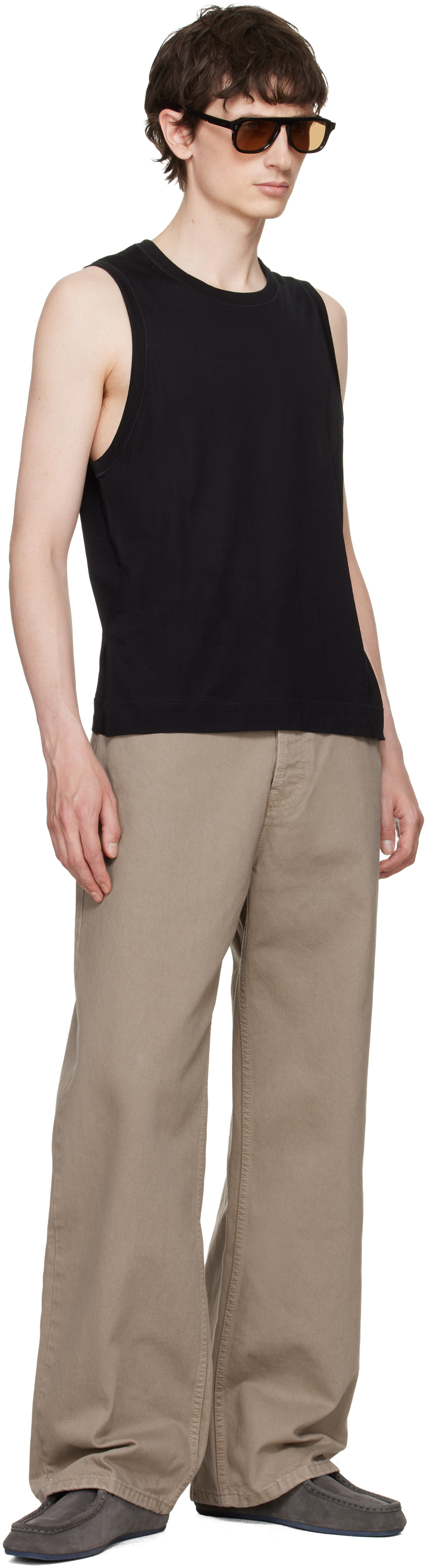 AMI Paris: Black 'Ami de Coeur' Classic Fit Tank Top | SSENSE